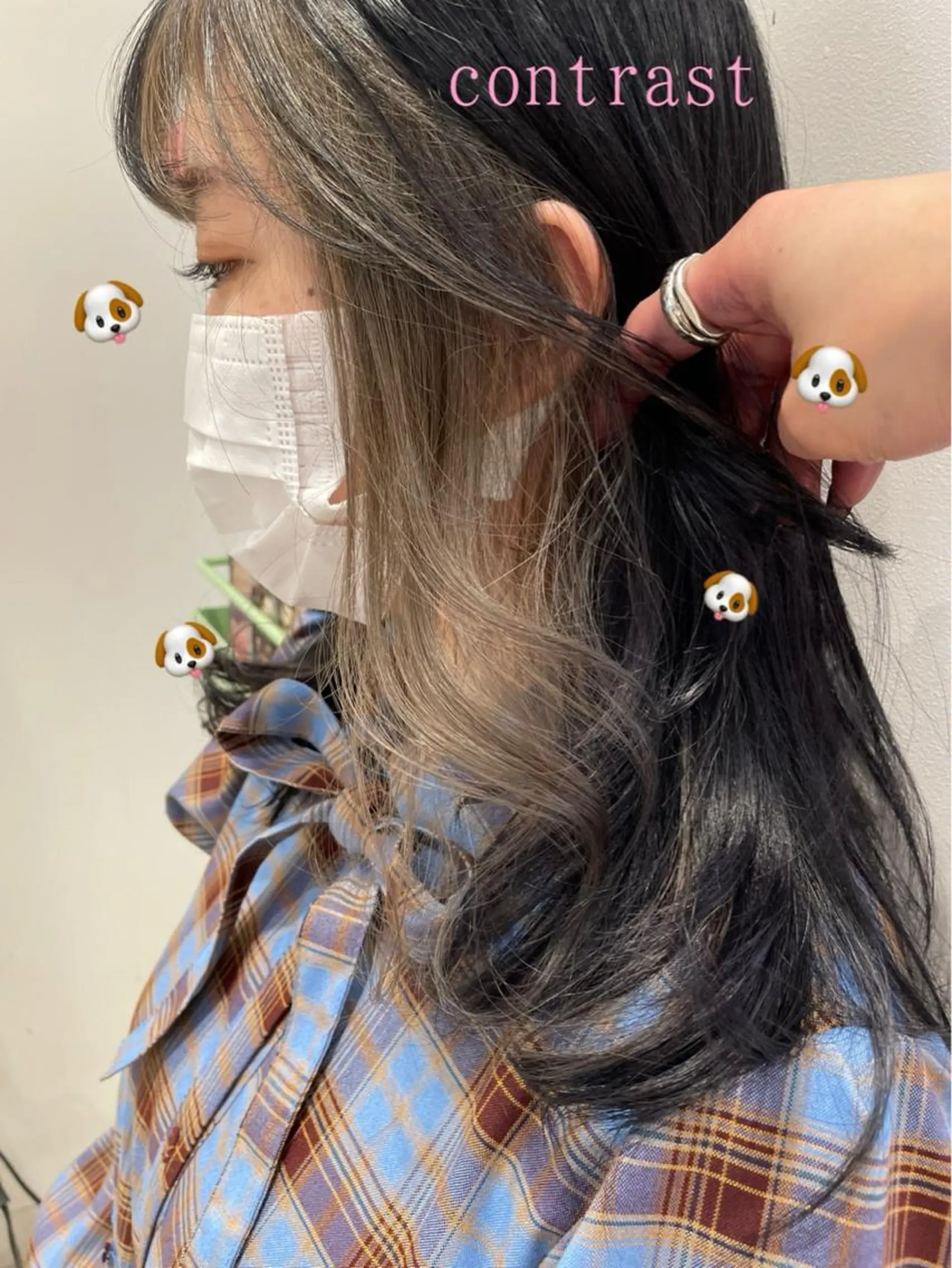 ミディアム カラー インナーカラー カット ヘアカラー 新宿駅近♡個室 ♡関口三都季🌜のヘアスタイル