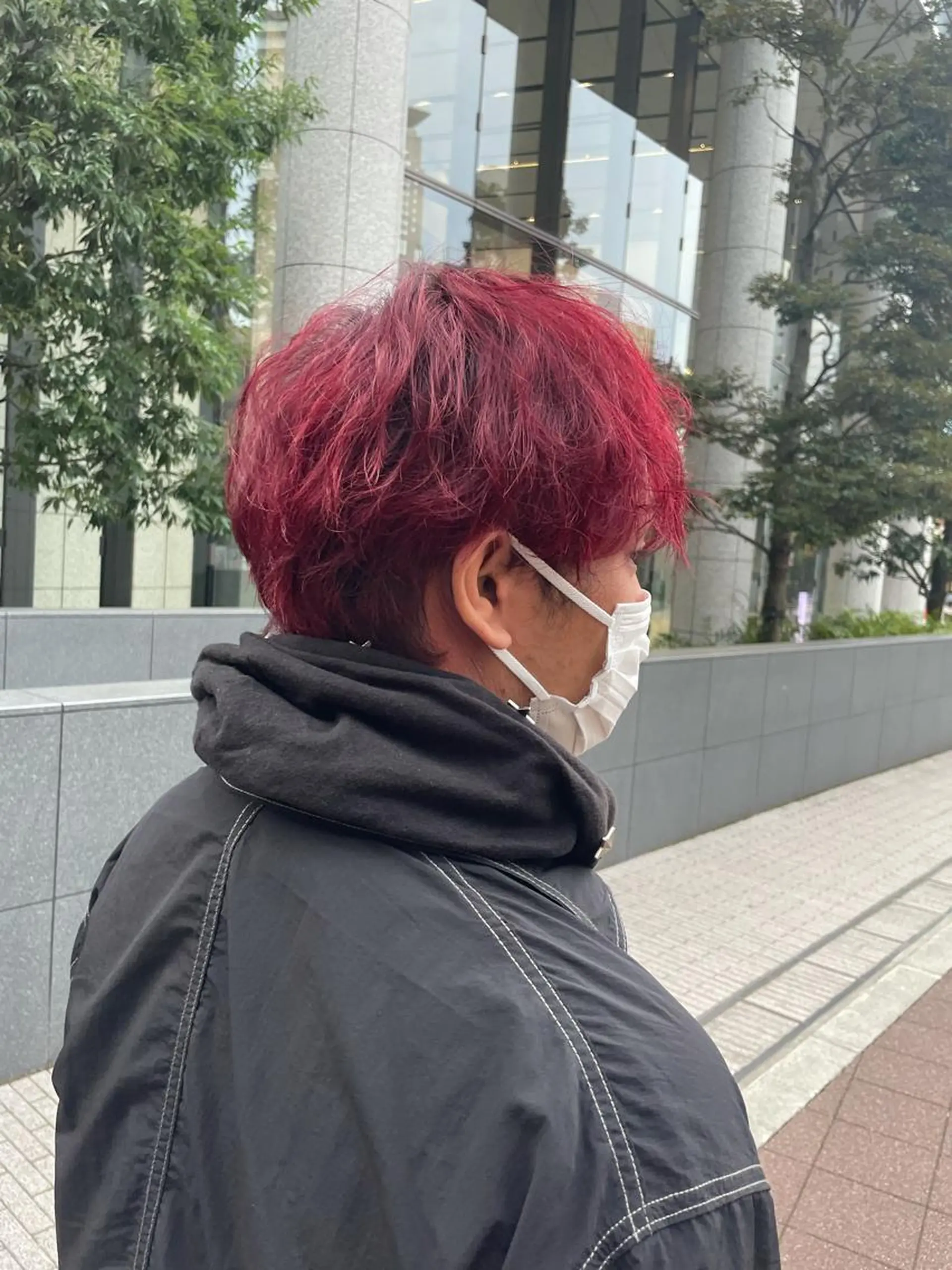 ショート カラー ブリーチ レッドカラー ショート/脱白髪染め ☆宇﨑悠実のヘアスタイル