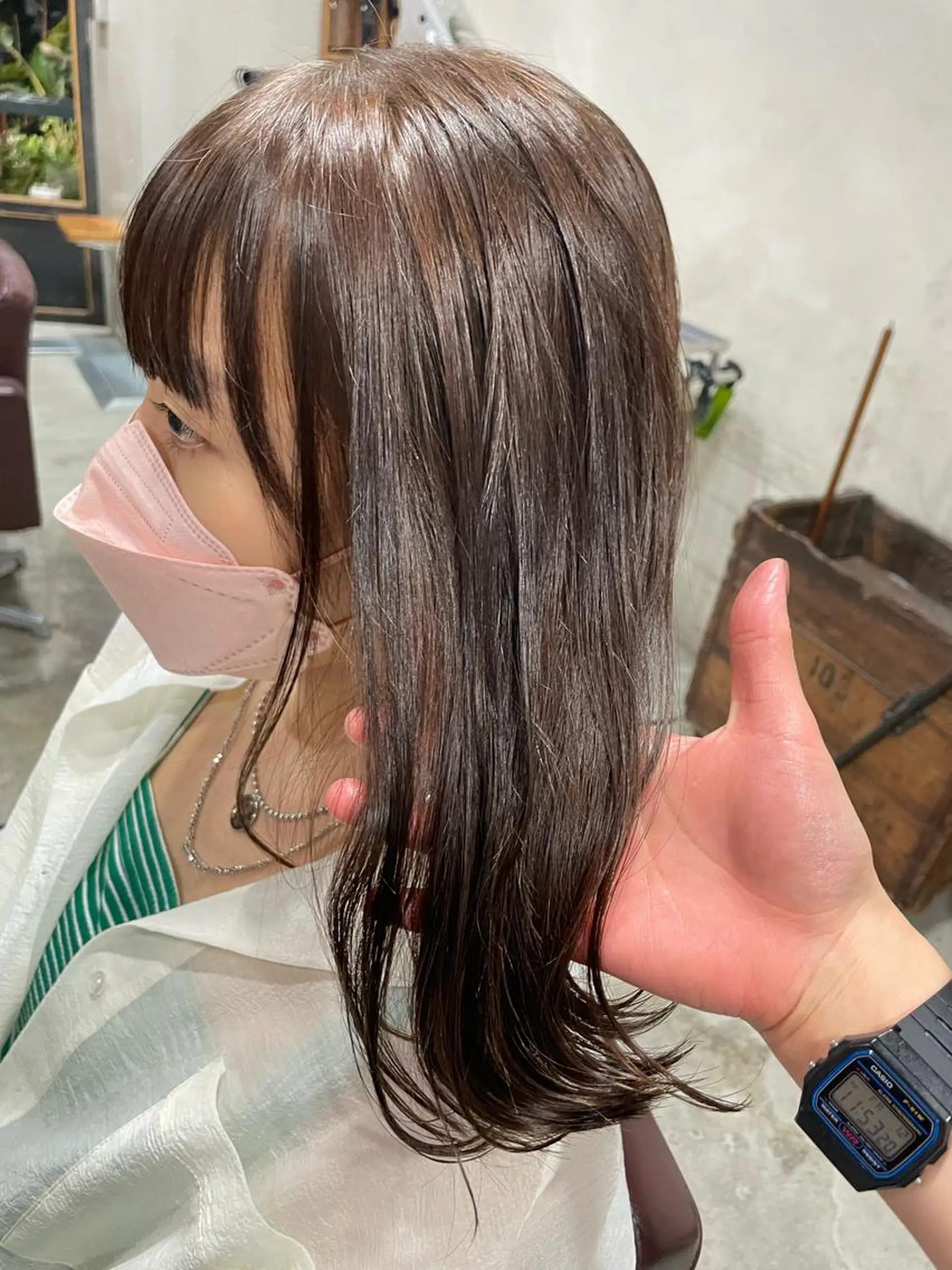 セミロング カラー 高橋 りかのヘアスタイル