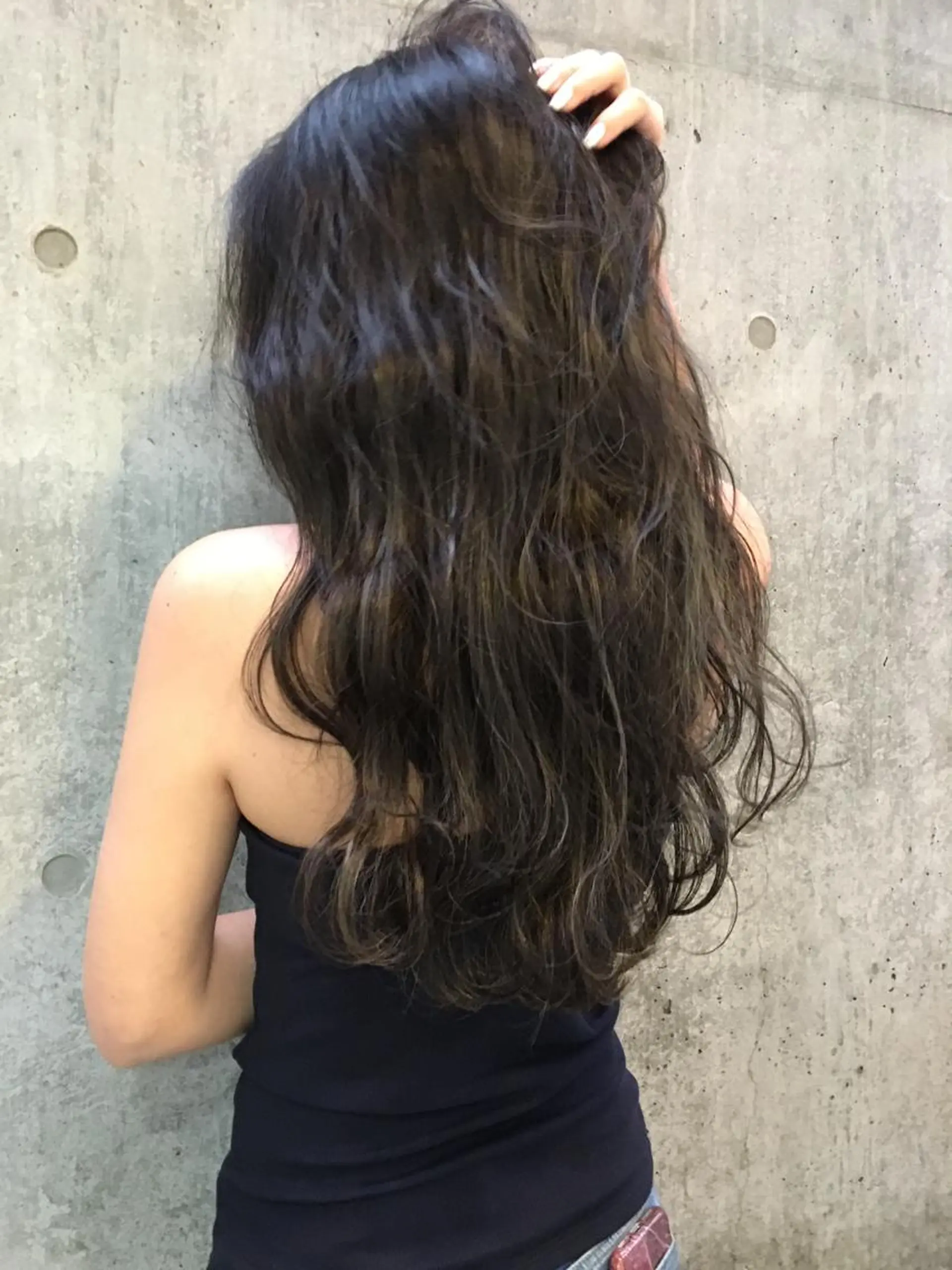 ロング カット ヘアカラー トリートメント 店長/mao/ 前髪/顔周りカットのヘアスタイル