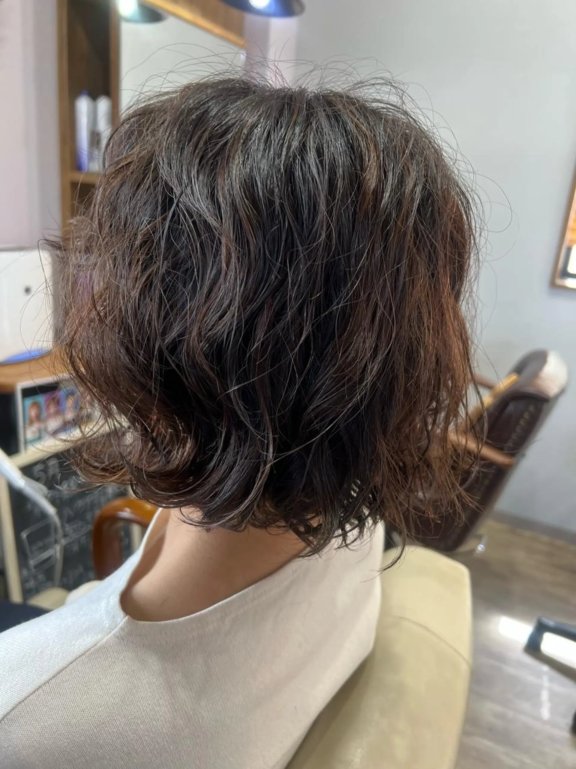 ミディアム パーマ ミディアムパーマ カット パーマ 今井 里美のヘアスタイル