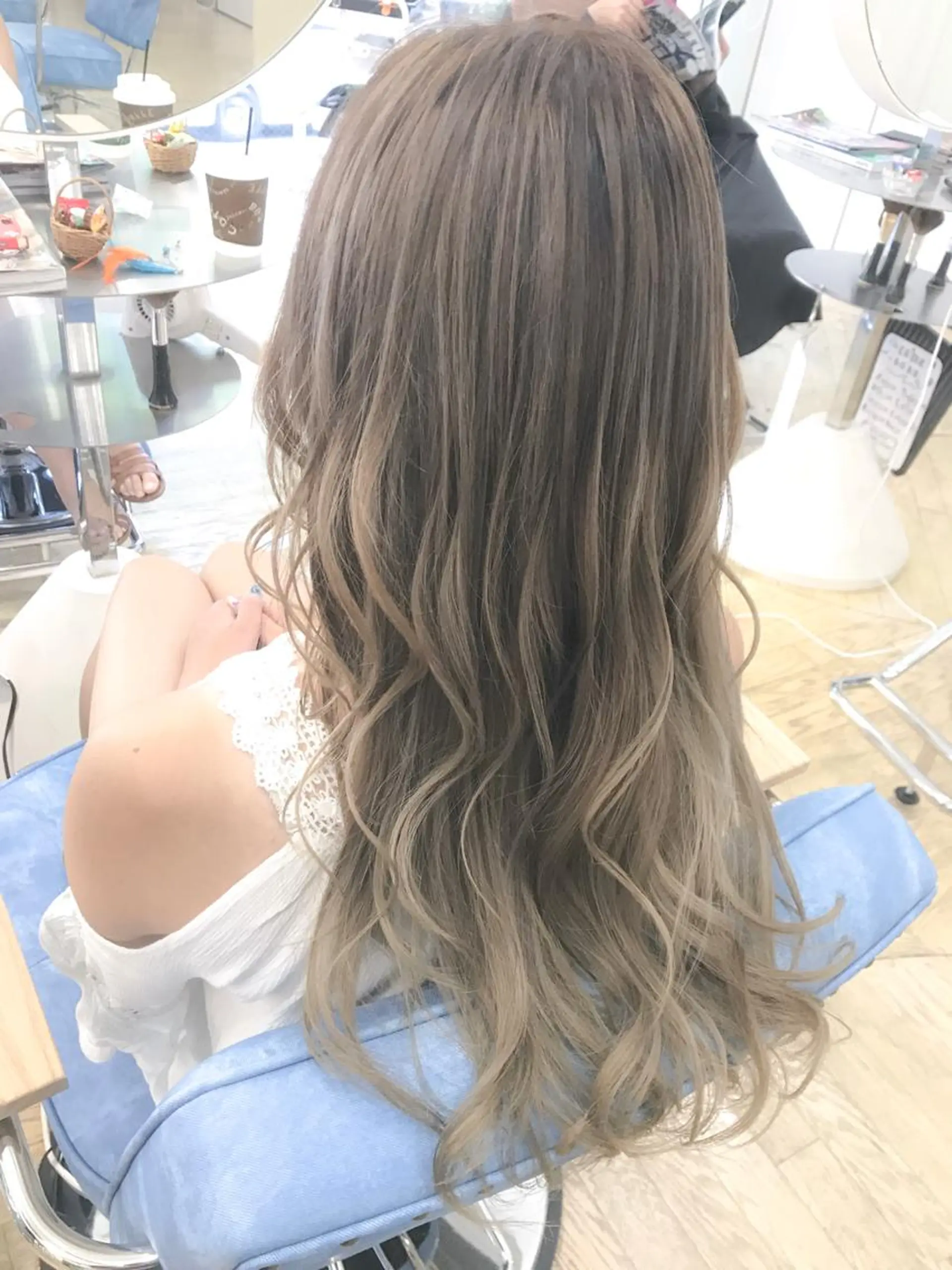 ロング カラー ヘアアレンジ バレイヤージュ レイヤーカット 松井 敬太郎のヘアスタイル