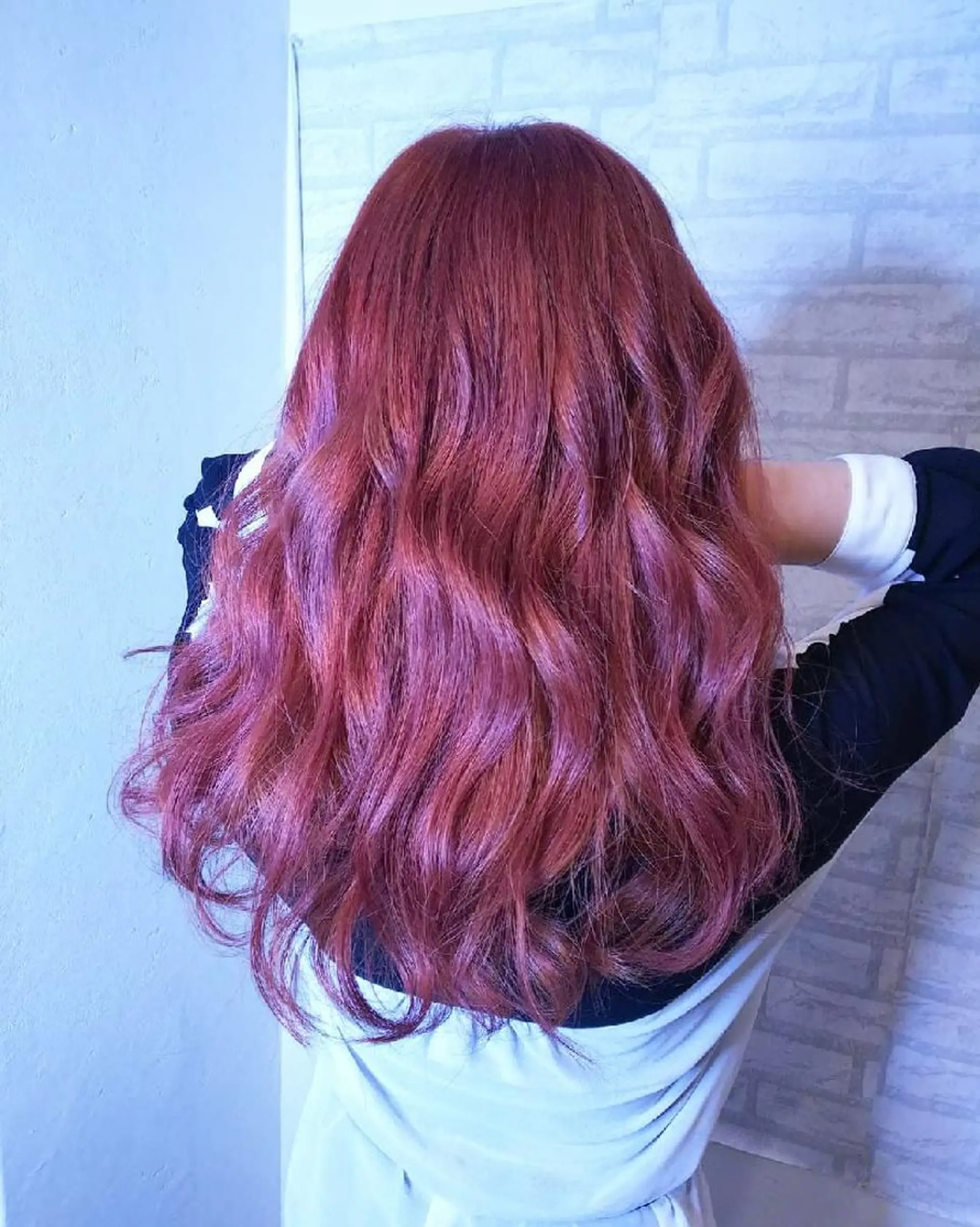 ロング カラー ピンクカラー パープルカラー JIL BLAN 京都所属・RU RIのヘアスタイル