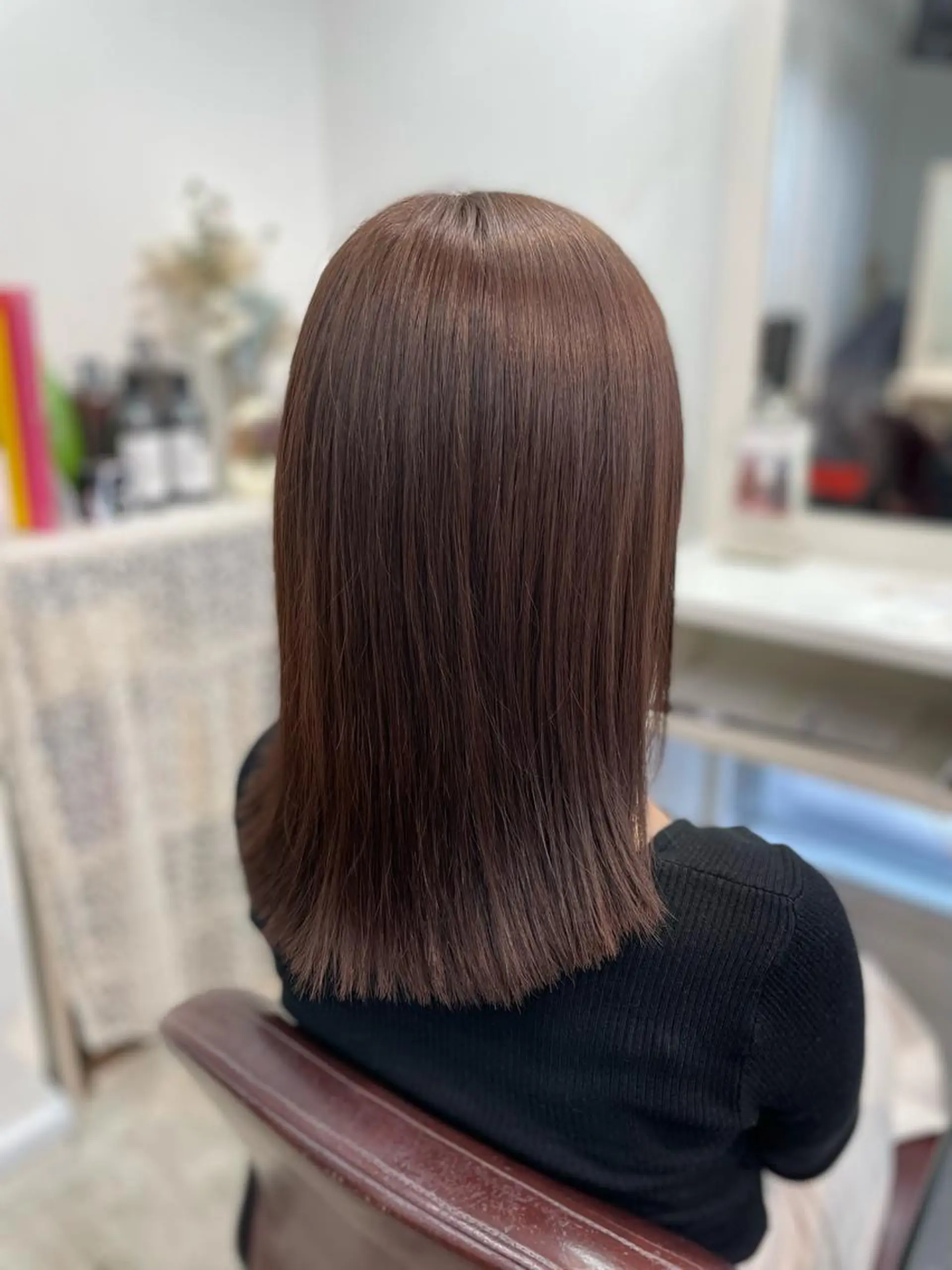 ミディアム カラー カット ヘアカラー トリートメント ヘアセット 韓国ヘア🤍髪質改善 🇰🇷AKANEのヘアスタイル