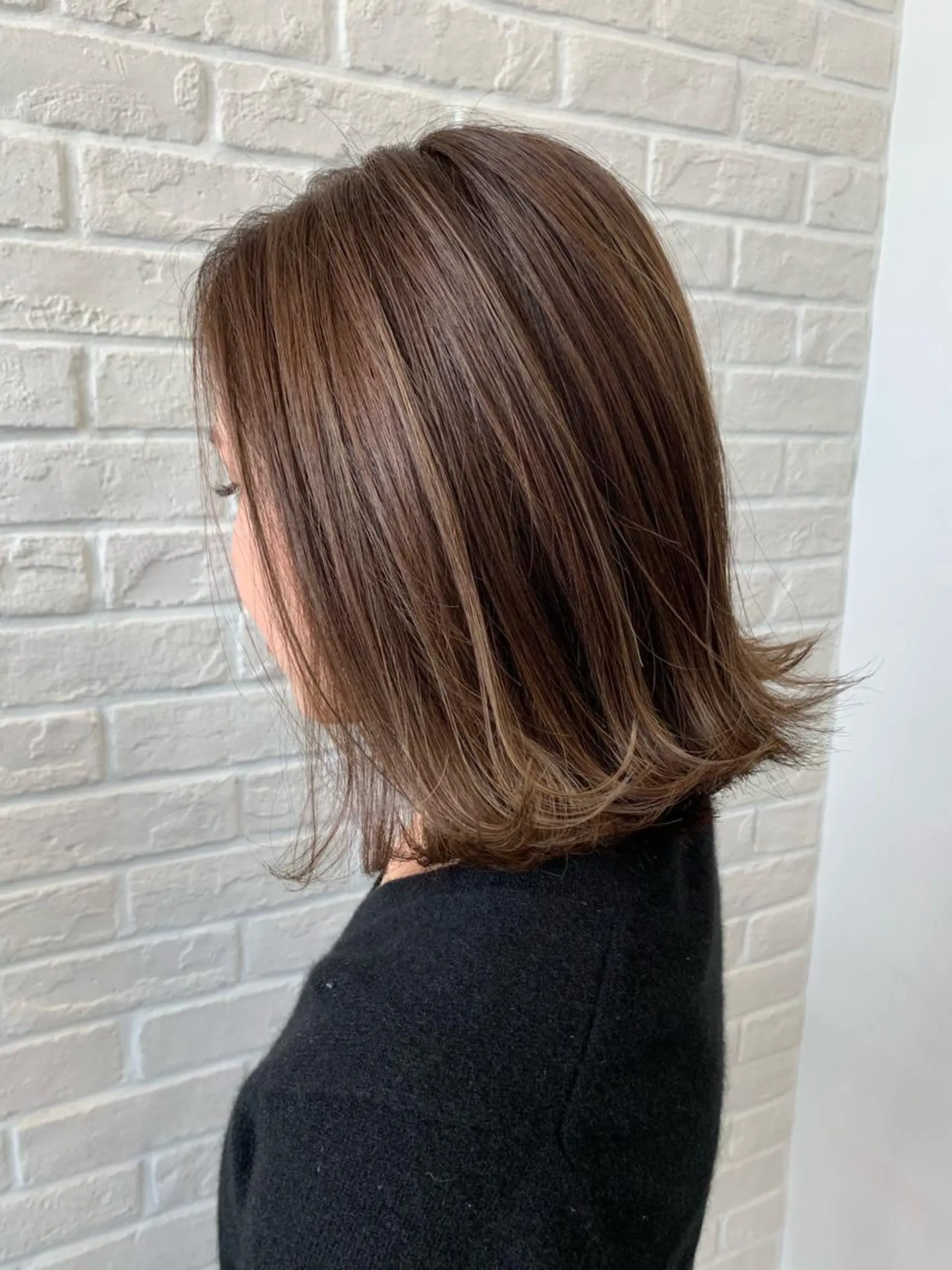 ミディアム ハイライト 増田 晃士のヘアスタイル