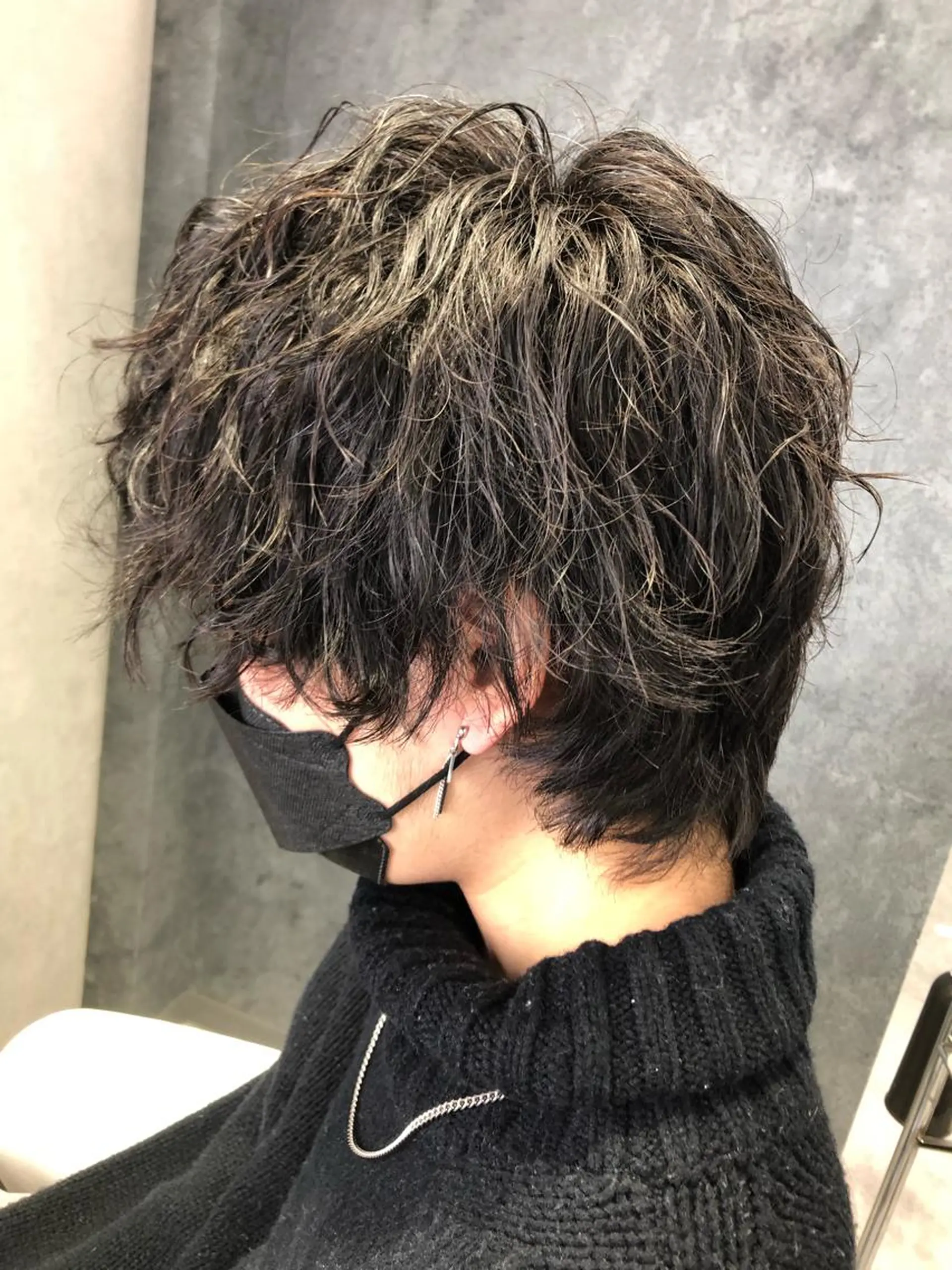 パーマ メンズ メンズウルフカット ウルフカット Noyヨシモト ヒロトのヘアスタイル