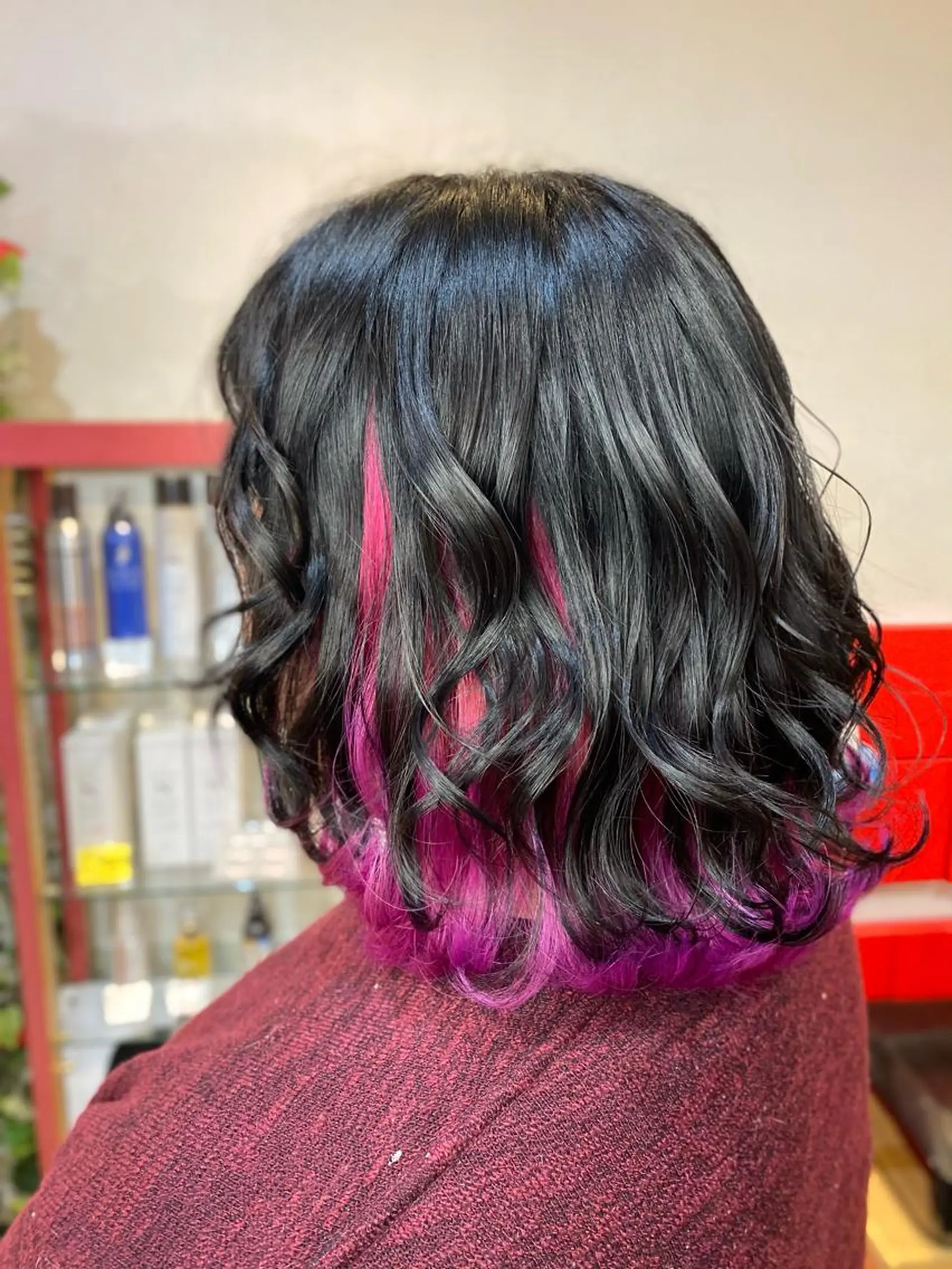 ミディアム パープルカラー ヘアカラー ゆぴ☾‪/推しカラー /ハイトーンのヘアスタイル