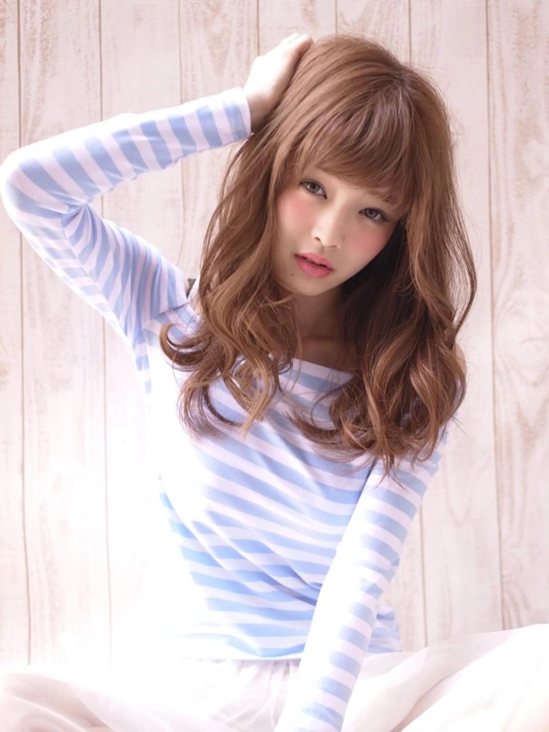 ロング 浜田 敦史のヘアスタイル