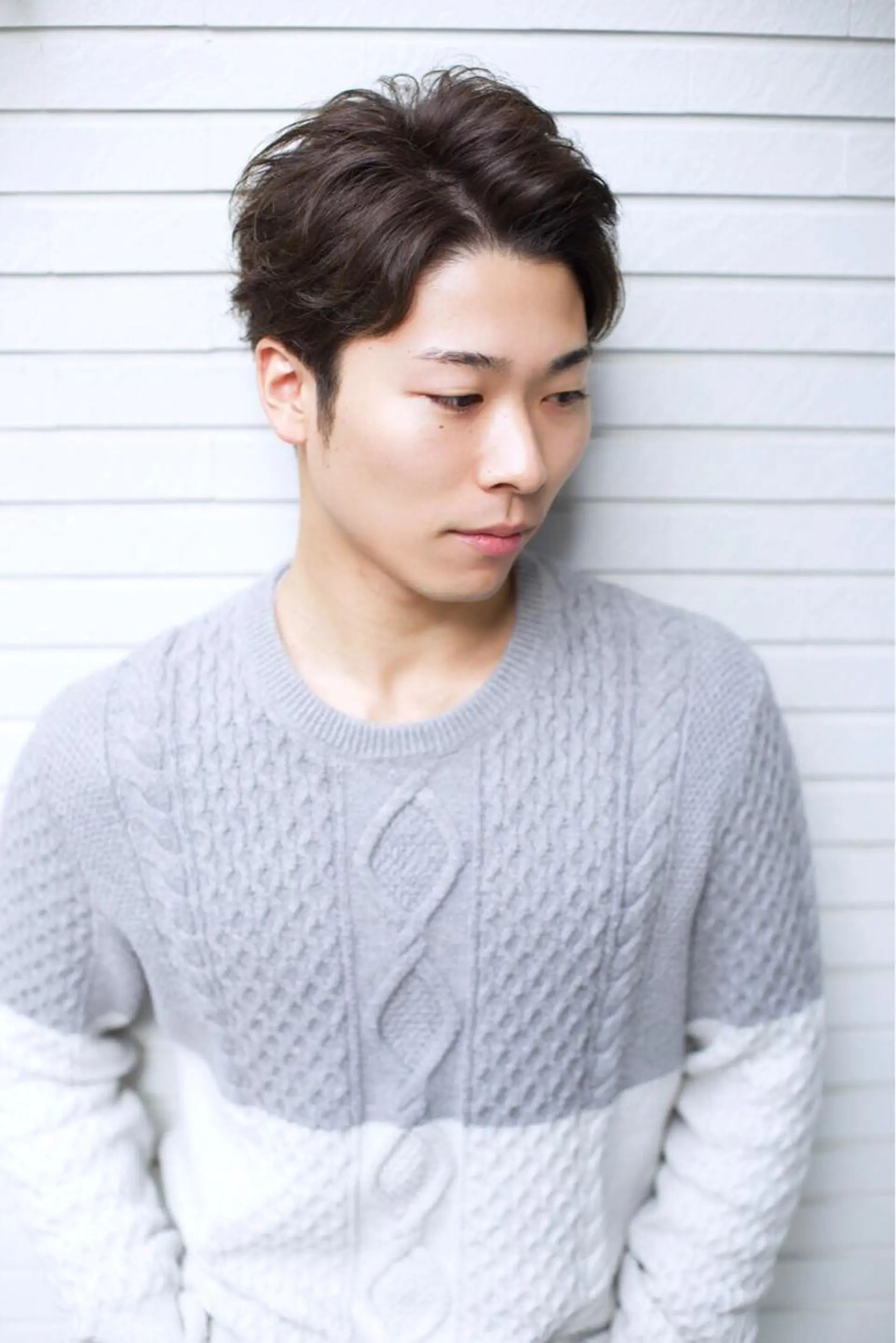 ショート パーマ メンズ ﾊｲﾄｰﾝ/ｶﾗｰ/ 用賀/稲若健太郎のヘアスタイル