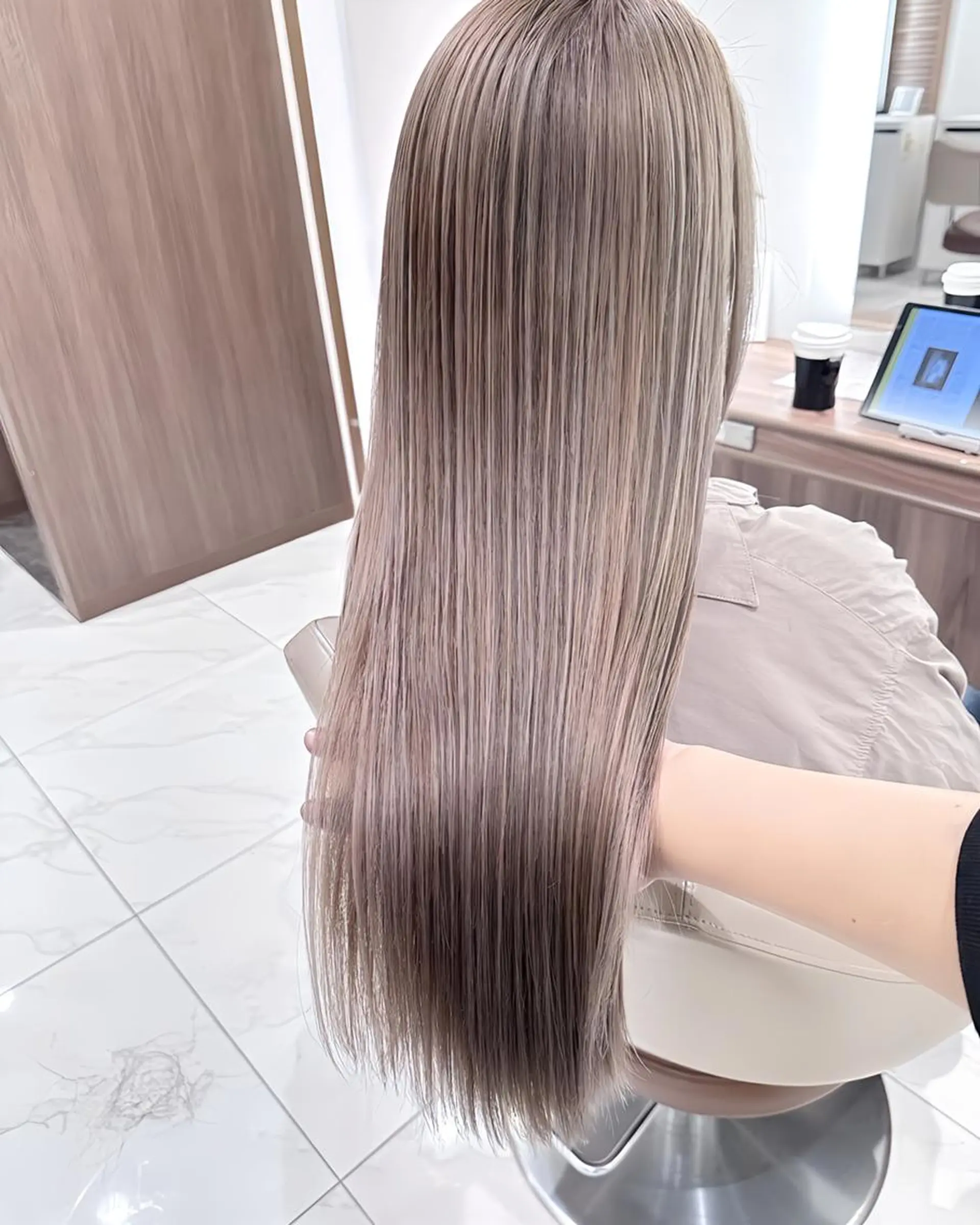 ロング カラー 髪質改善 ヘアカラー トリートメント ＡＳＨ大宮/ブリーチ 髪質改善/カラーのヘアスタイル