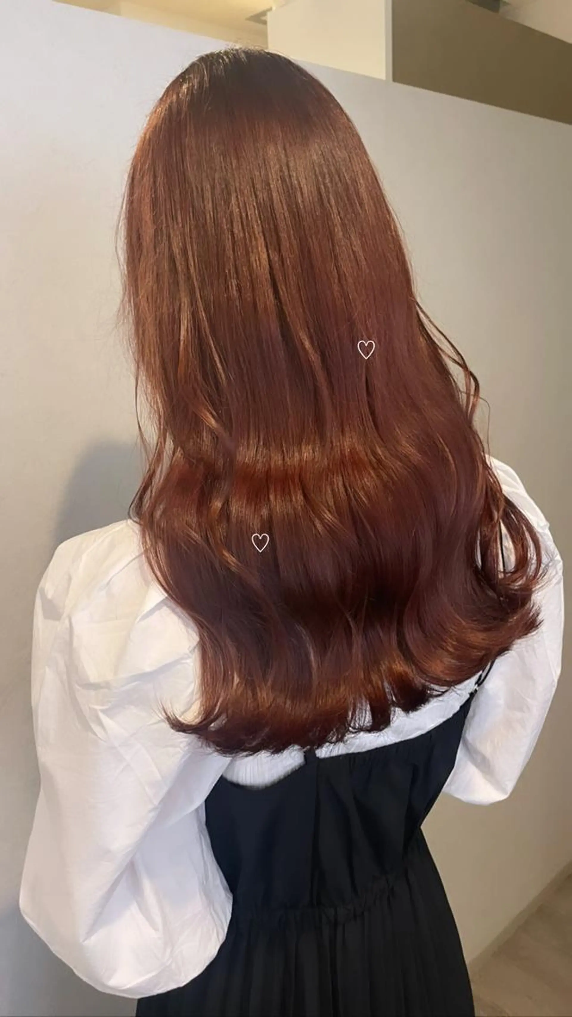 ロング カラー ブラウンカラー ピンクカラー ピンクブラウン カット ヘアカラー トリートメント 北山 巴奈のヘアスタイル