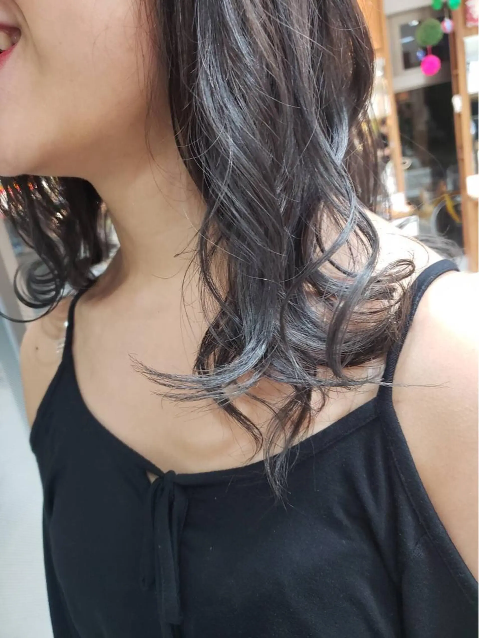 ミディアム カラー カット トリートメント 白髪ぼかしハイライト 柳川拓哉のヘアスタイル