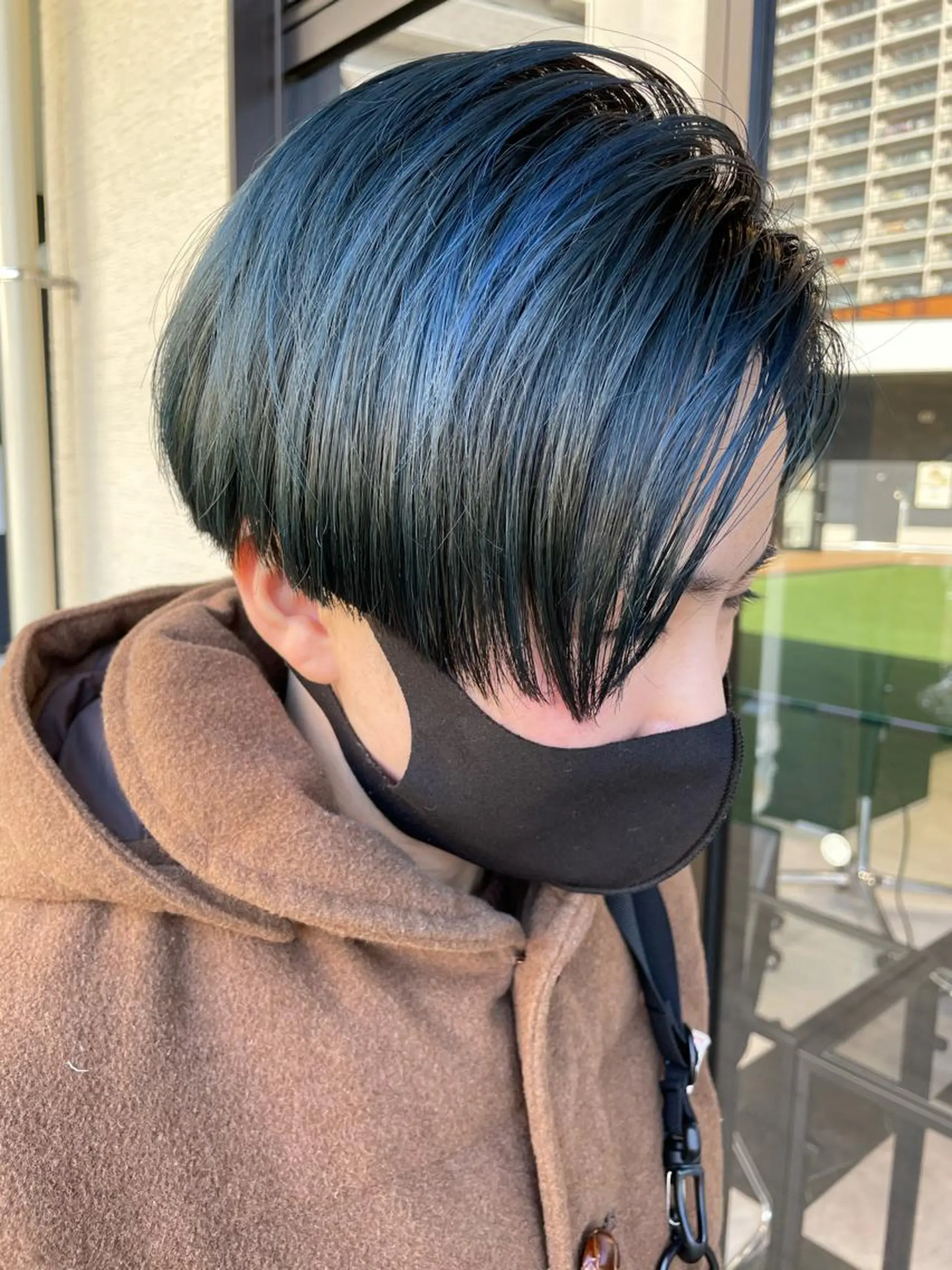 ショート カラー ブルーカラー グラデーションカラー メンズヘア特化 崎田 成人のヘアスタイル