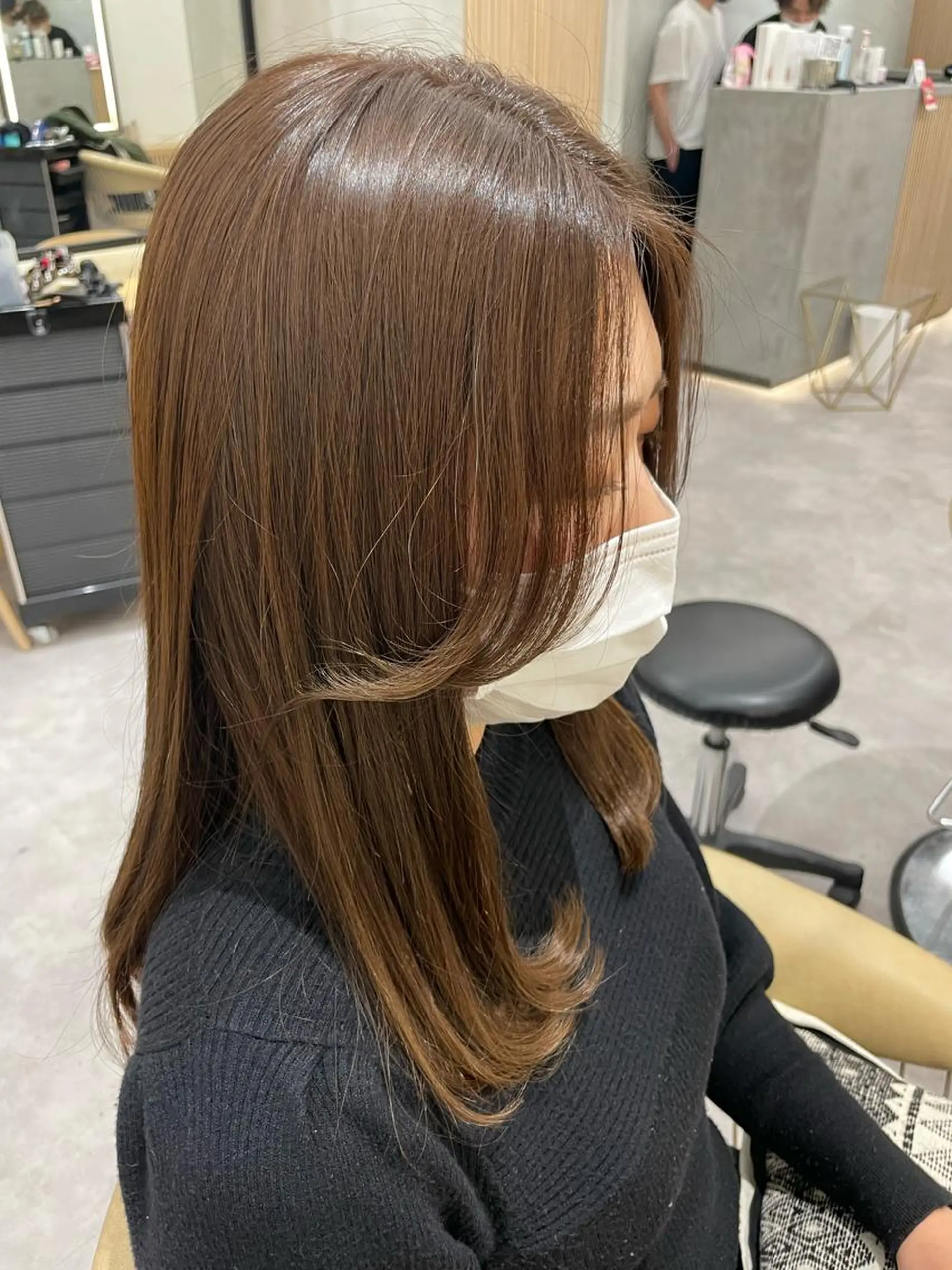 セミロング レイヤー縮毛矯正 ささきすずね💗のヘアスタイル