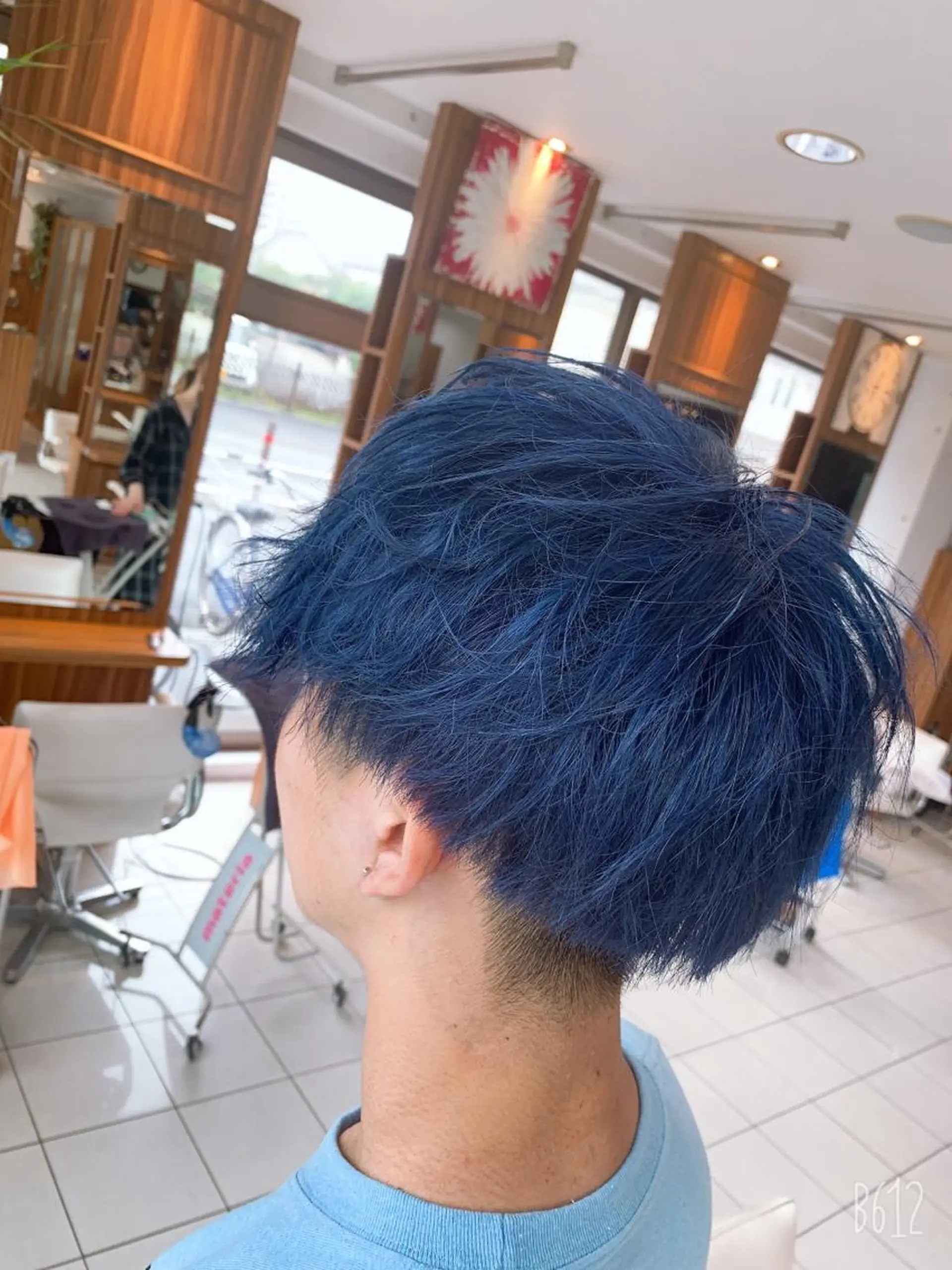 ショート カラー メンズ カット トリートメント 白髪ぼかしハイライト 柳川拓哉のヘアスタイル