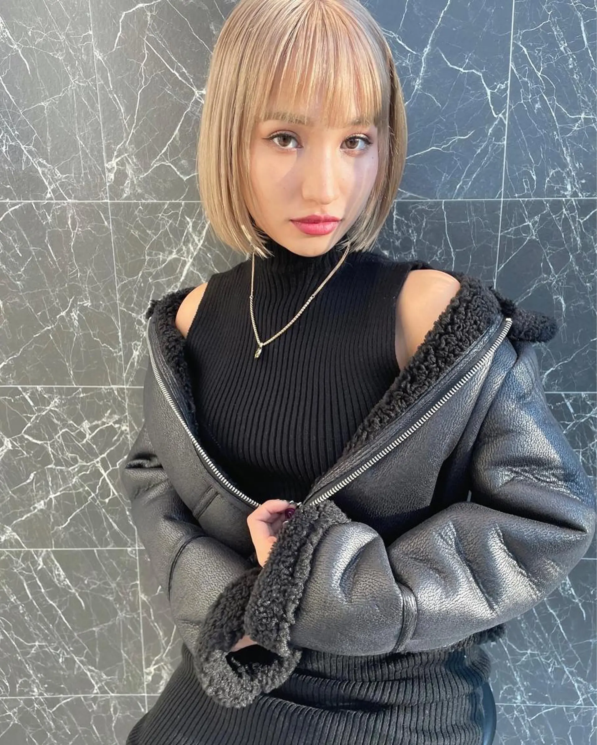 ミディアム チダアキフミ Ash大森のヘアスタイル