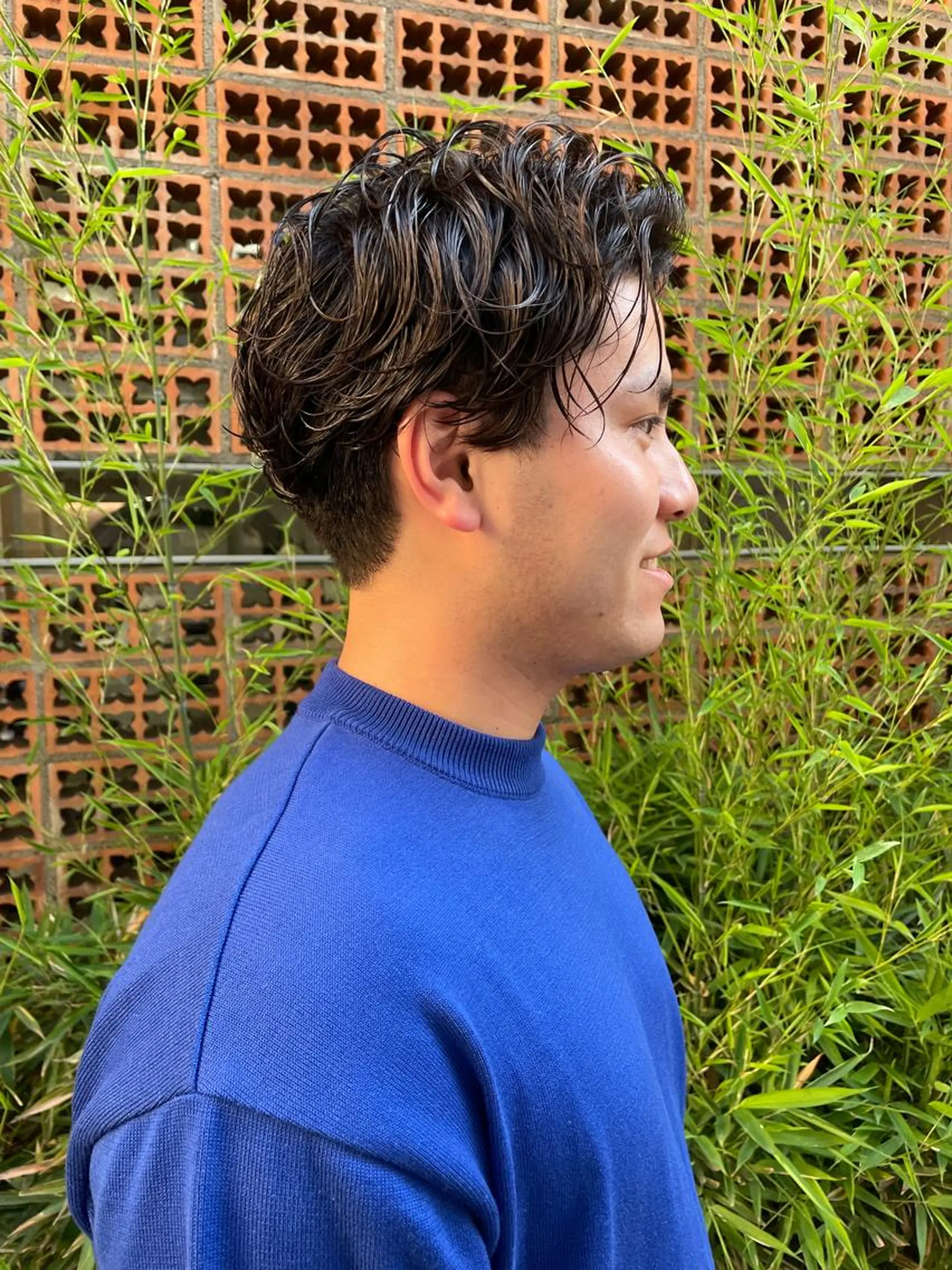 ショート パーマ メンズ センターパート メンズパーマ 吉田一輝 外国人パーマのヘアスタイル