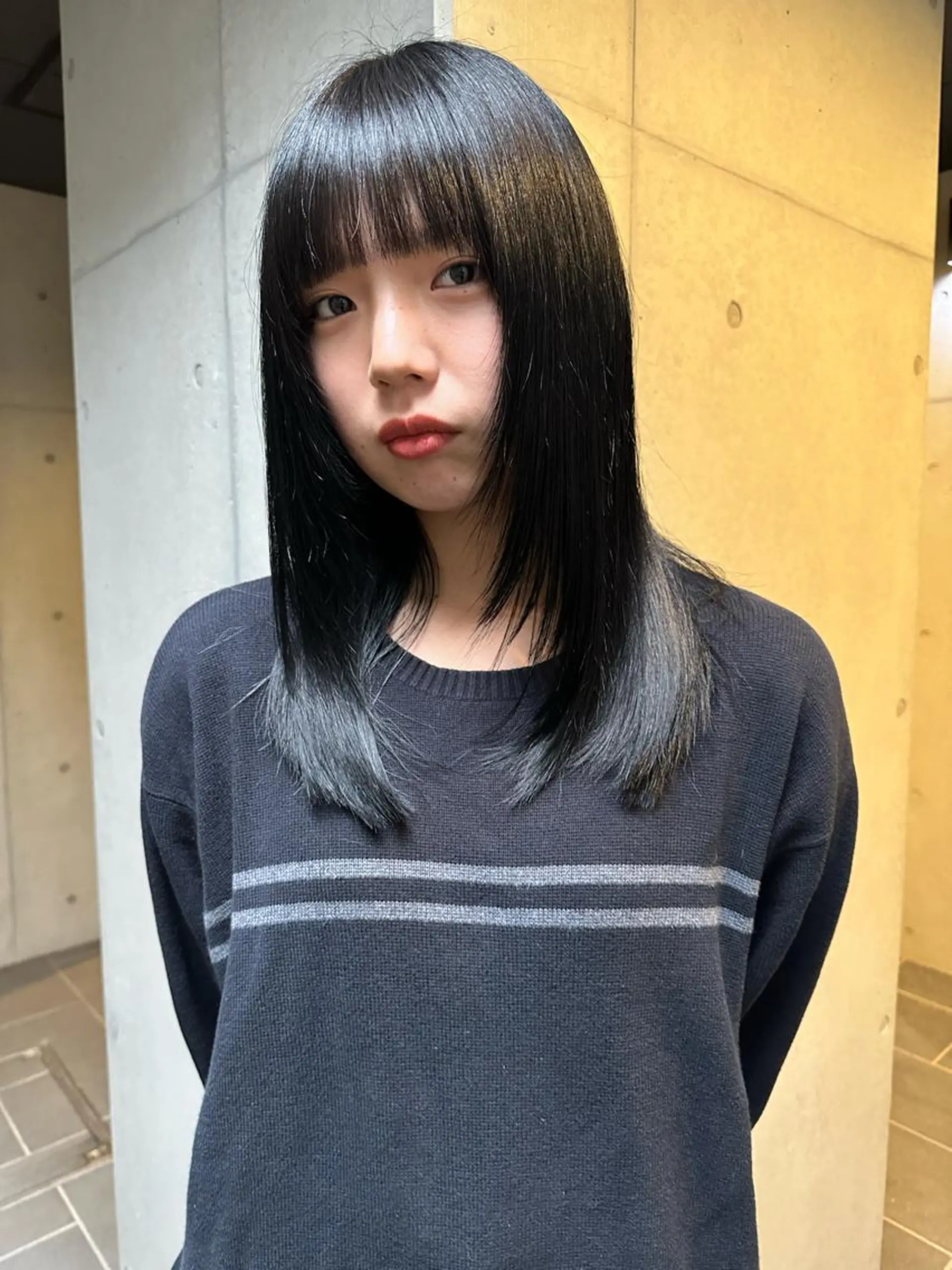 ミディアム カラー カット ヘアカラー 似合わせウルフ/ レイヤー/山本祐輔のヘアスタイル