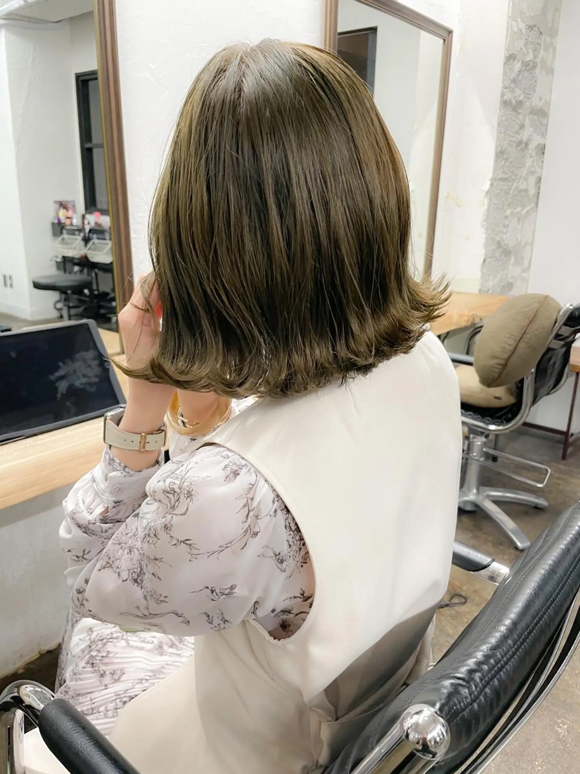 ミディアム カラー メンズパーマ メンズ特化ryoのヘアスタイル