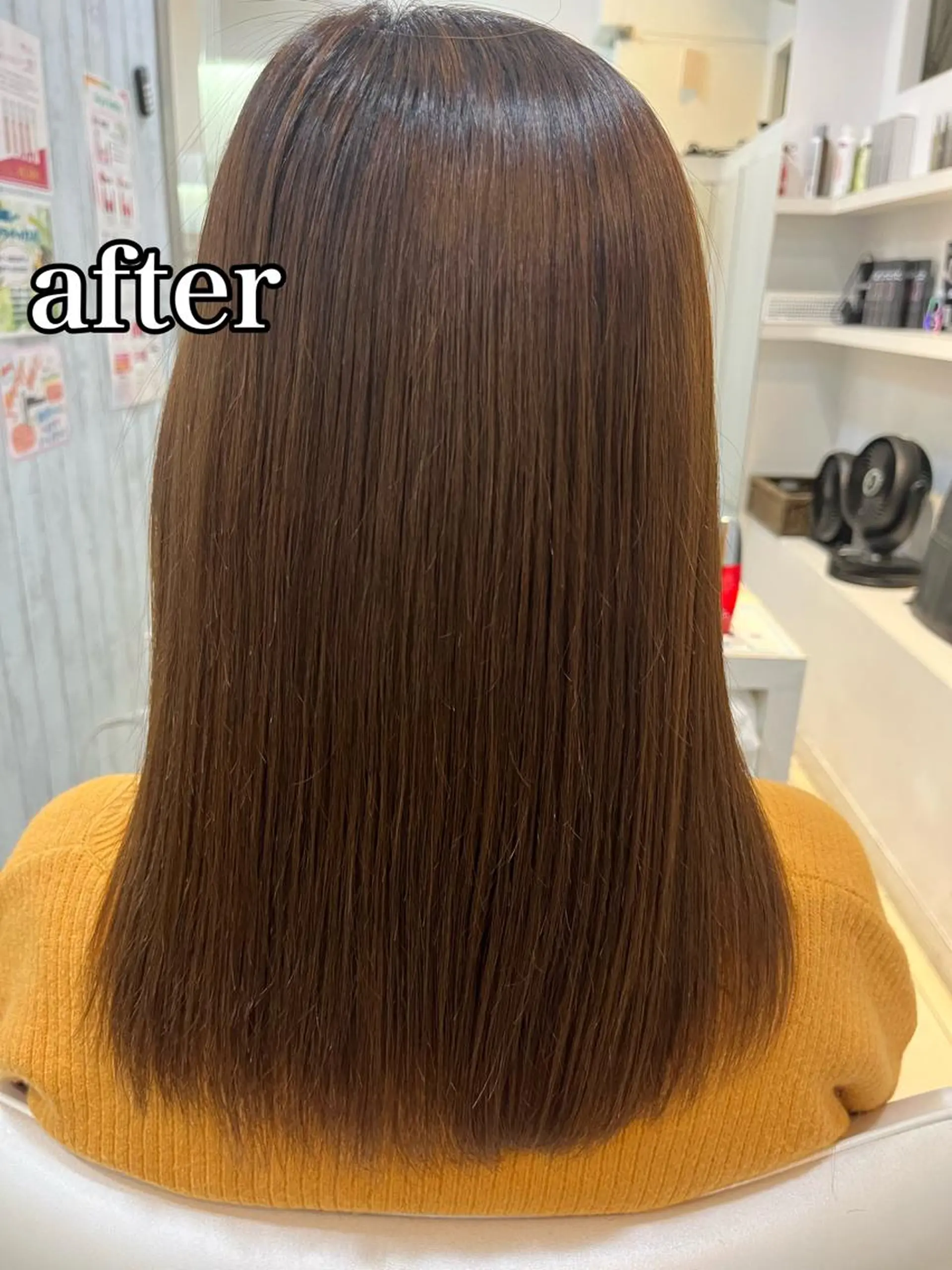 セミロング パーマ 髪質改善 ストレートパーマ 【髪質改善】 美髪/久岡徹也のヘアスタイル