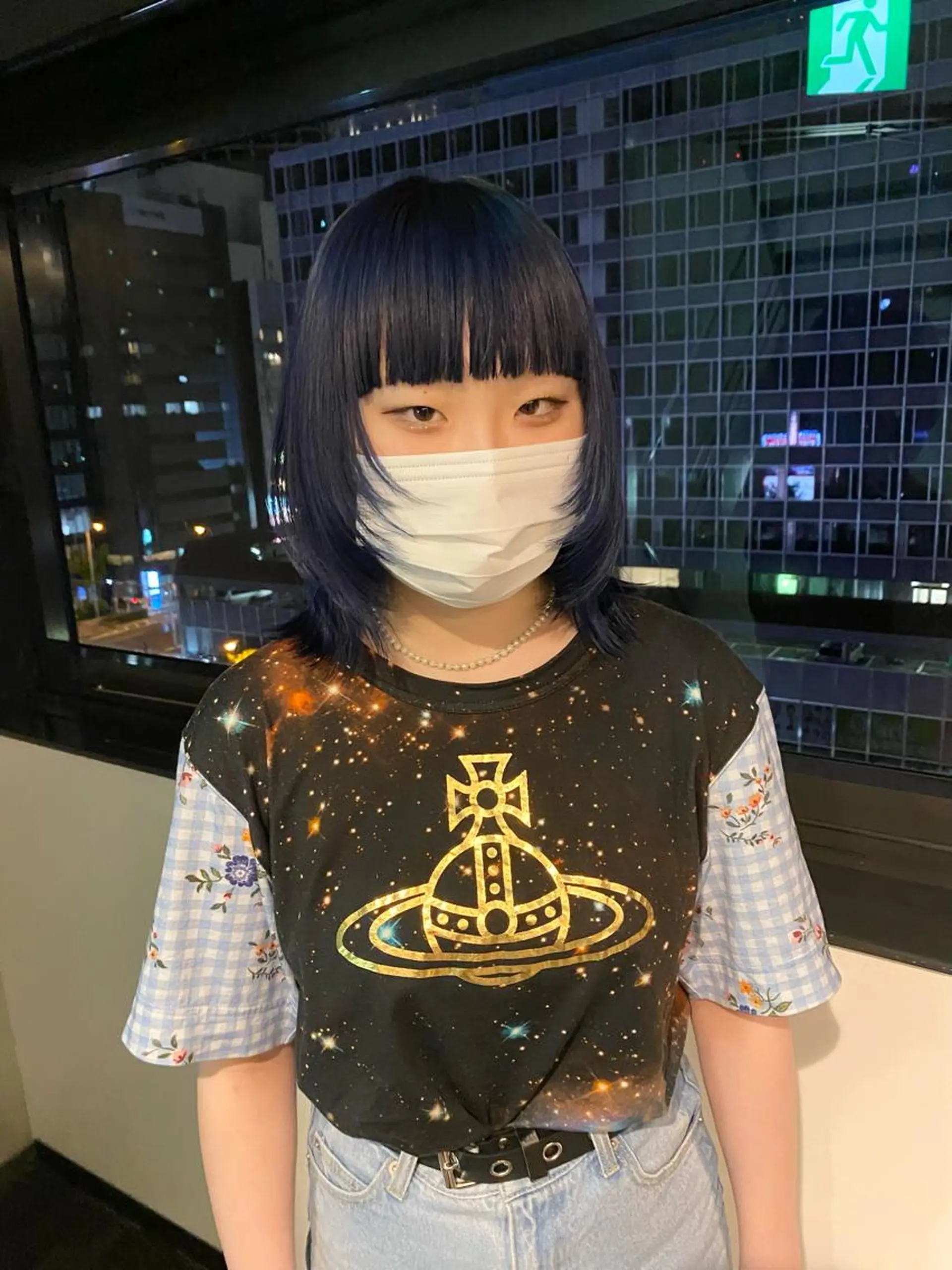 ミディアム ウルフカット デザインカラー/ボブ ブリーチカラー/ユリのヘアスタイル