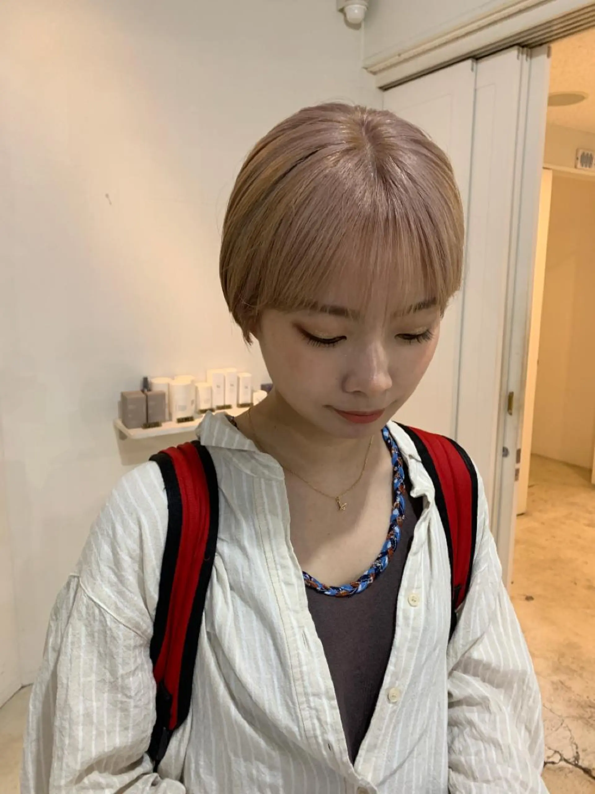 ショート ヘアカラー トリートメント ダブルカラー/透明感 💈JUNYA💈のヘアスタイル