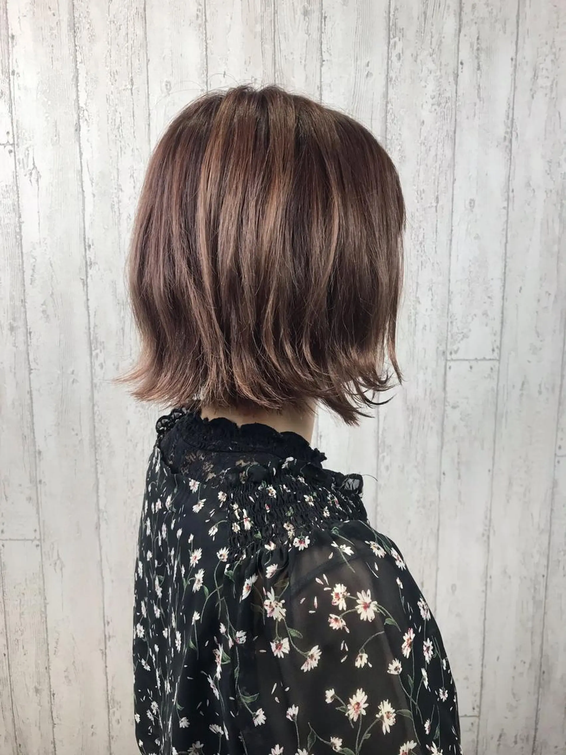 ミディアム カラー ハイライトカラー ハイライト 田中 あかねのヘアスタイル