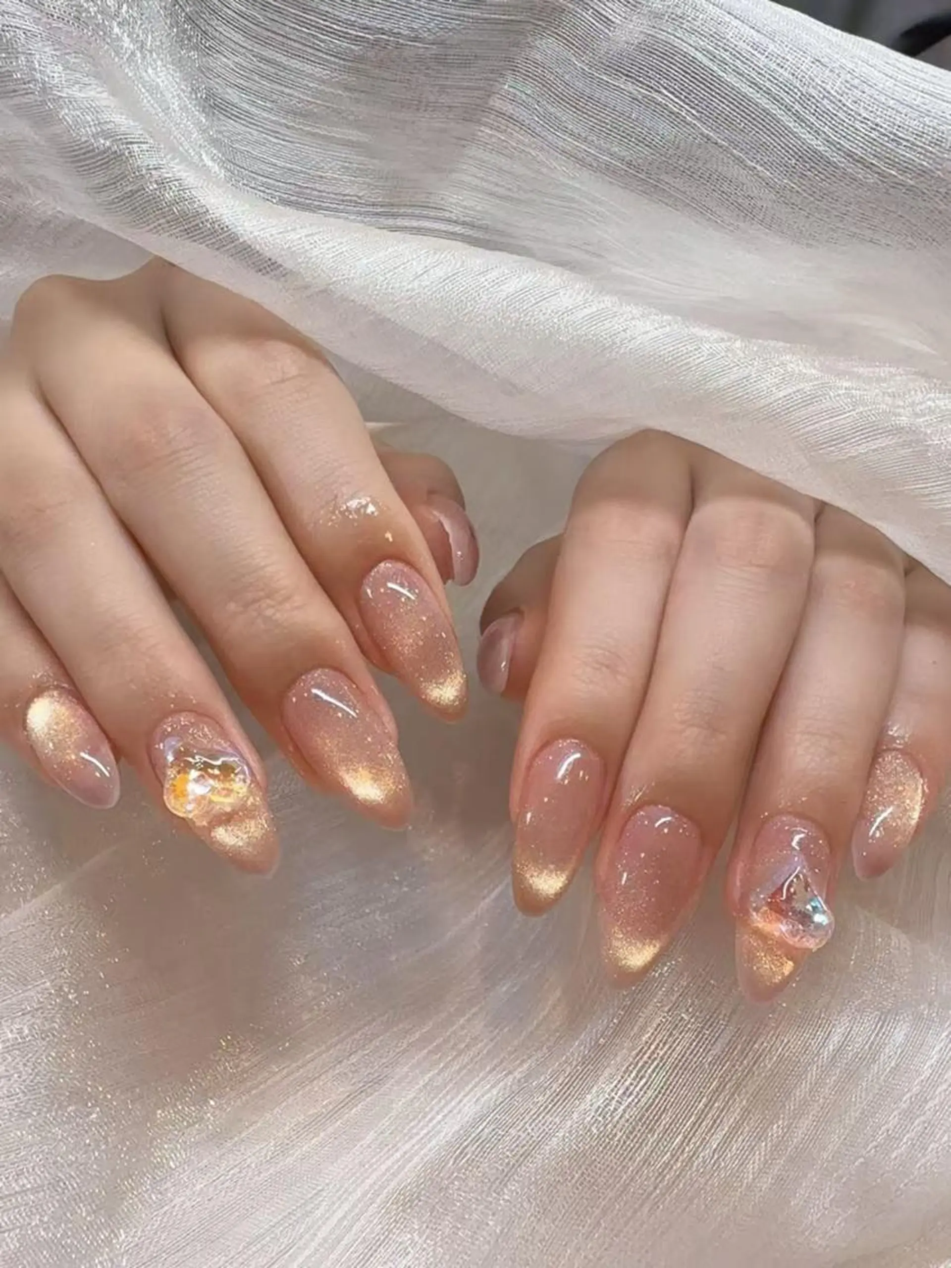 ネイル アートネイル フットネイル キラキラネイル 韓国ネイル ロングネイル ハンドネイル ハンドケア MOMO Nail 高田馬場店のネイルデザイン