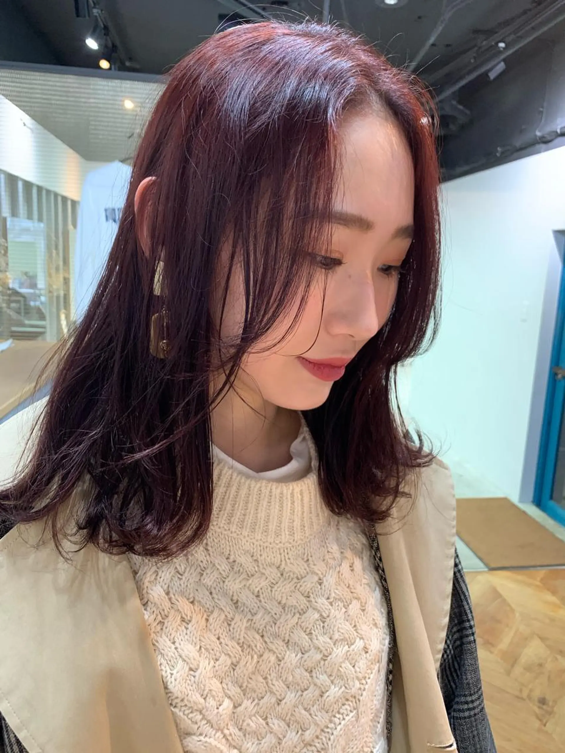 セミロング カラー カット ヘアカラー トリートメント ヘアセット 怪我のため6月末 復帰予定田中瑞希🍃のヘアスタイル