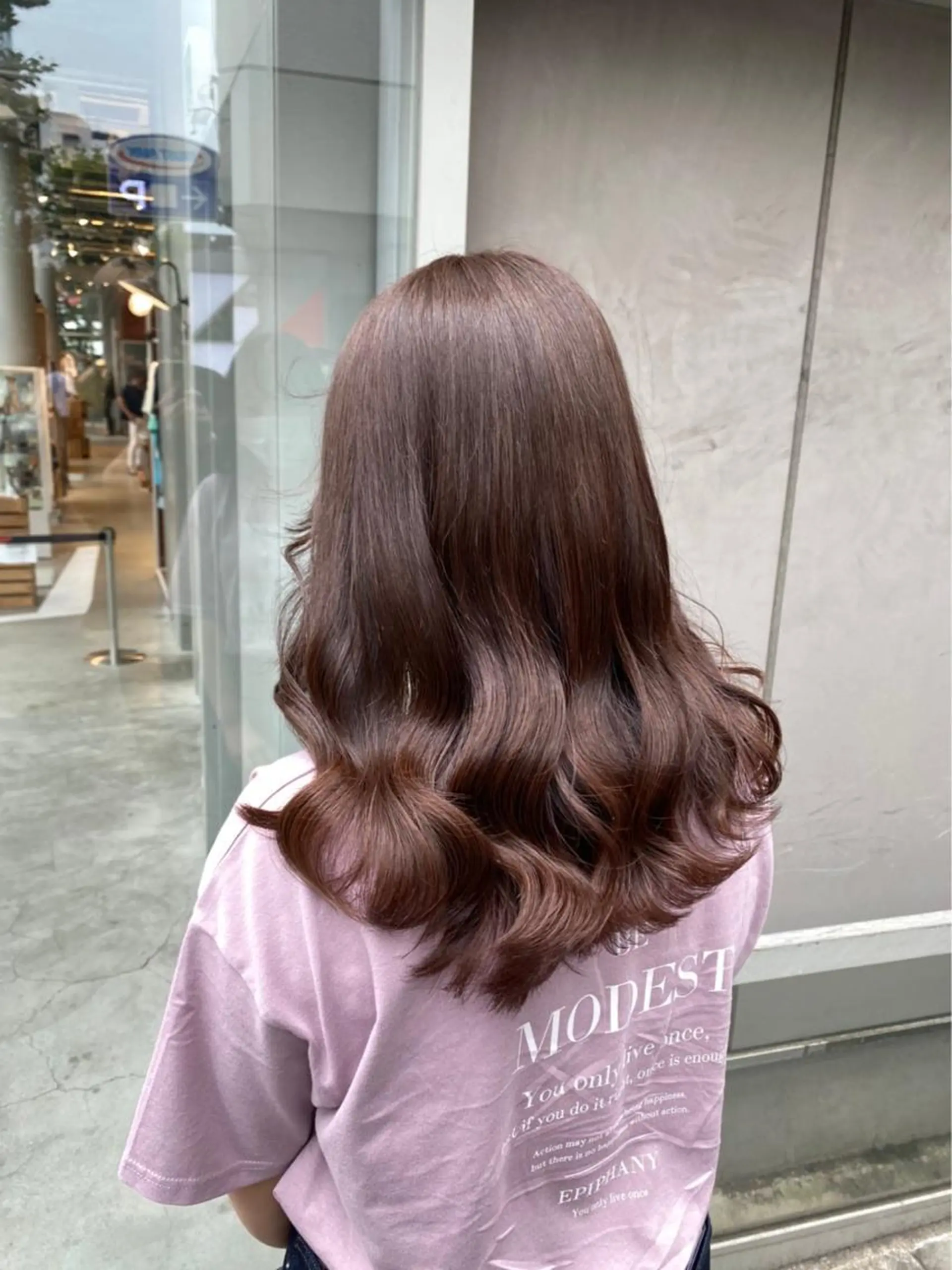 ロング カラー ヘアアレンジ 💕コテ巻き風パーマ 💕KEIYA 💕のヘアスタイル