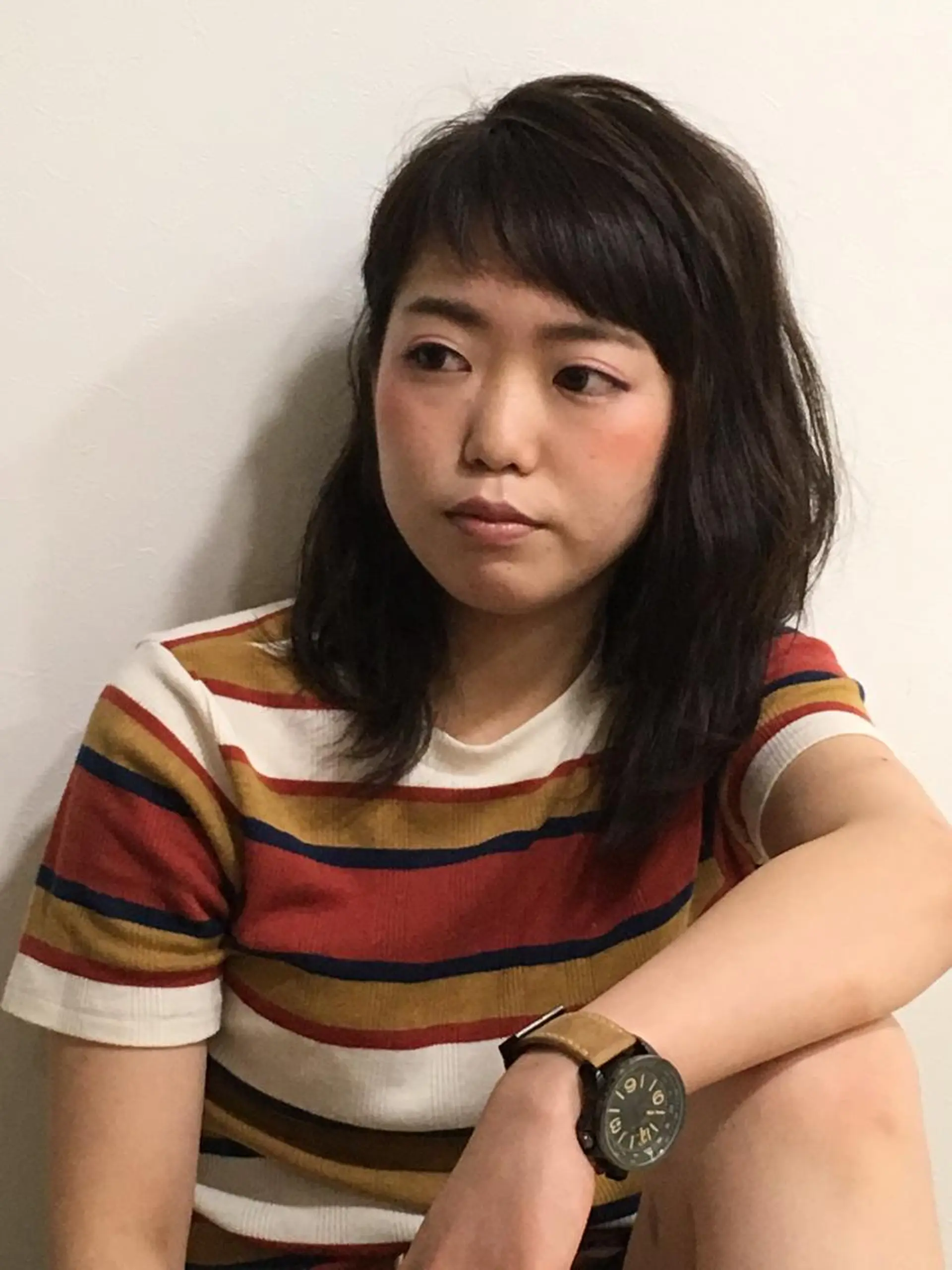 ミディアム カラー 福島 純子のヘアスタイル