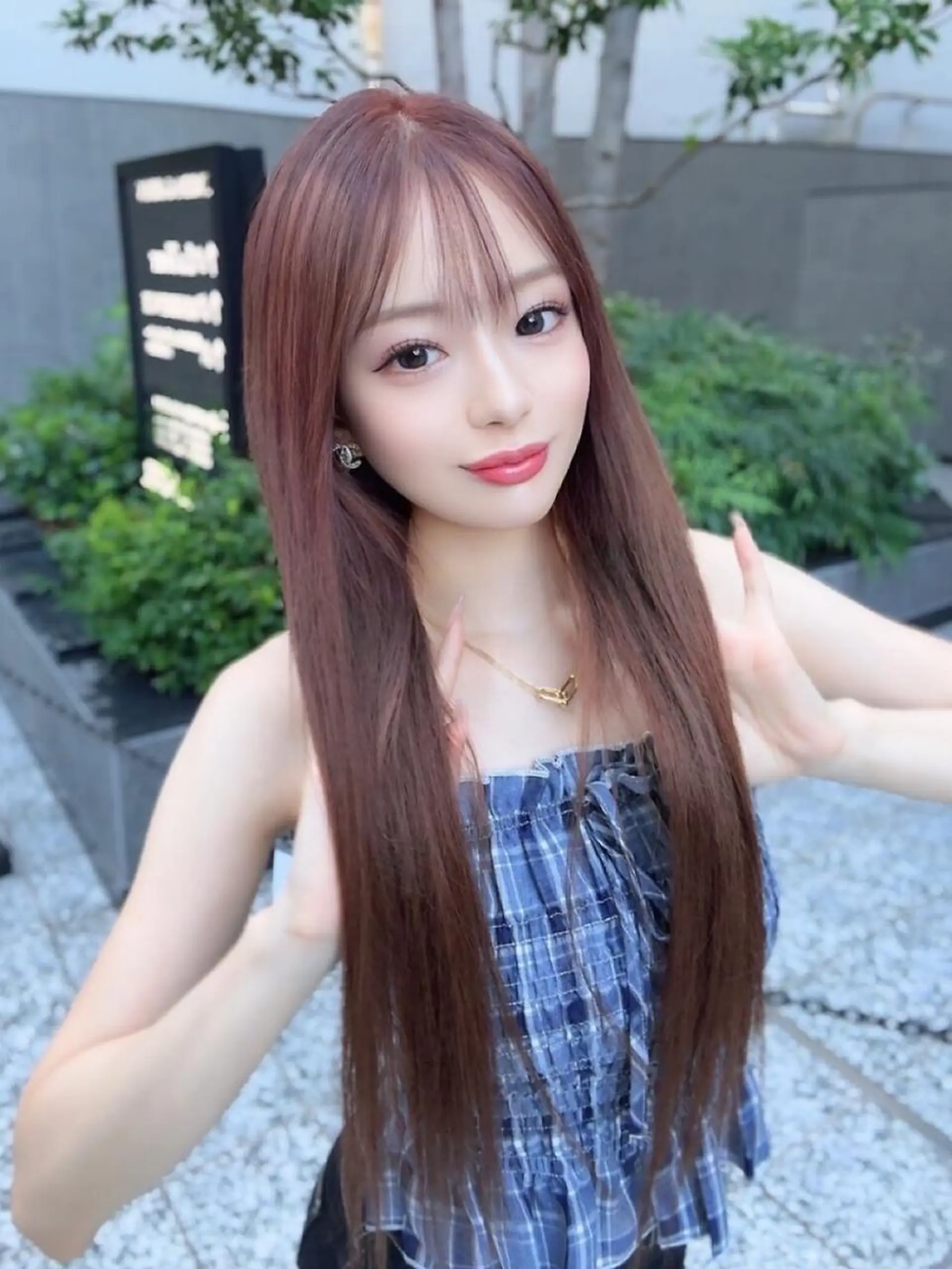 ロング カラー ヘアアレンジ シールエクステ バレイヤージュ ブリーチ ケアブリーチ ダブルカラー LIP 大阪本店 エクステ 堀谷和孝のヘアスタイル