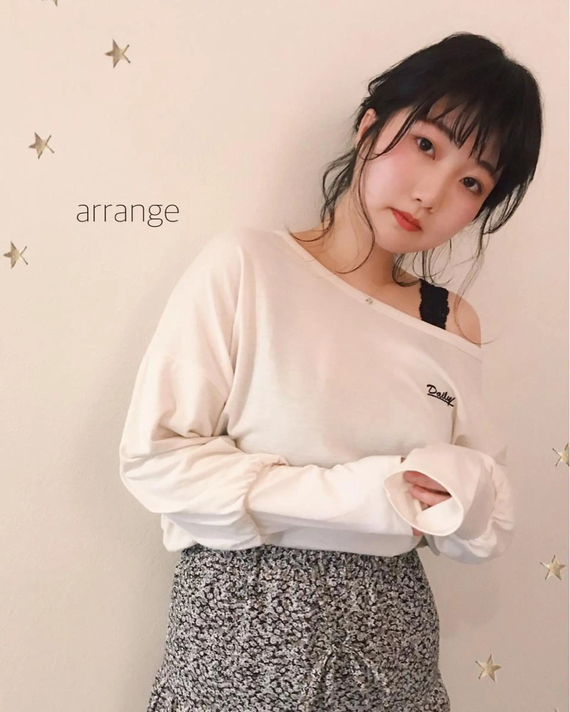 ミディアム ヘアアレンジ 市川 千夏のヘアスタイル