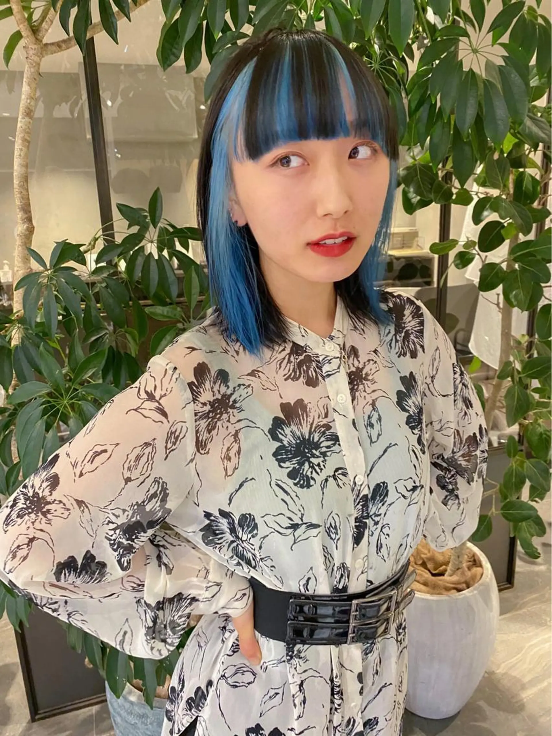 ミディアム カラー メンズパーマ💈藤田 晃志のヘアスタイル