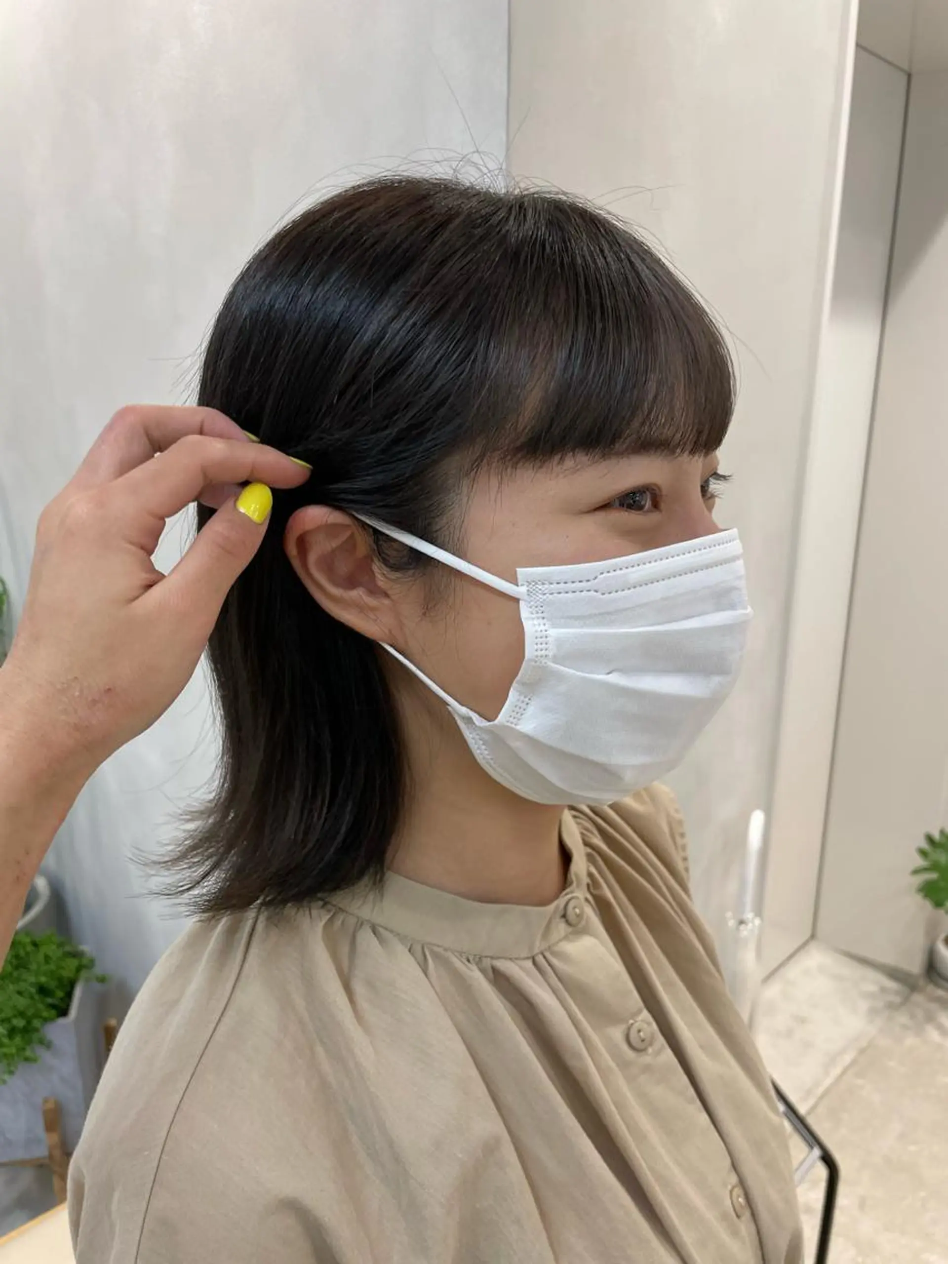 ミディアム 表参道ミディアム レイヤー山岸季生のヘアスタイル