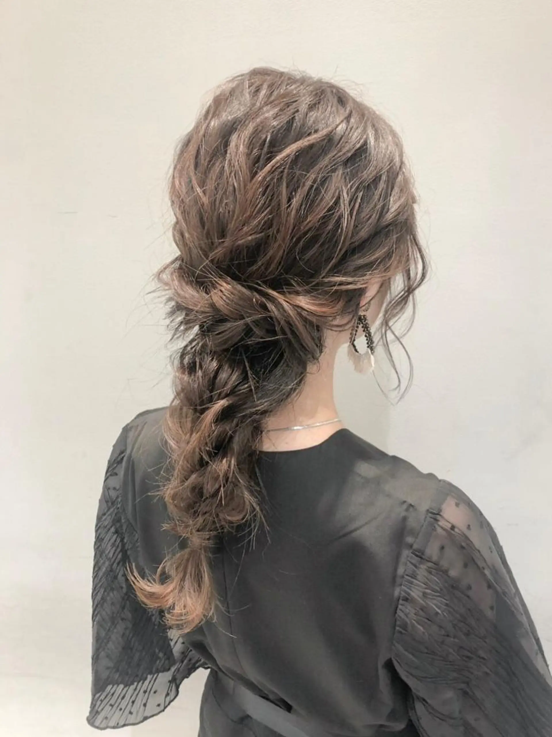 セミロング 似合わせ艶髪カラー ❤️ハダユミのヘアスタイル