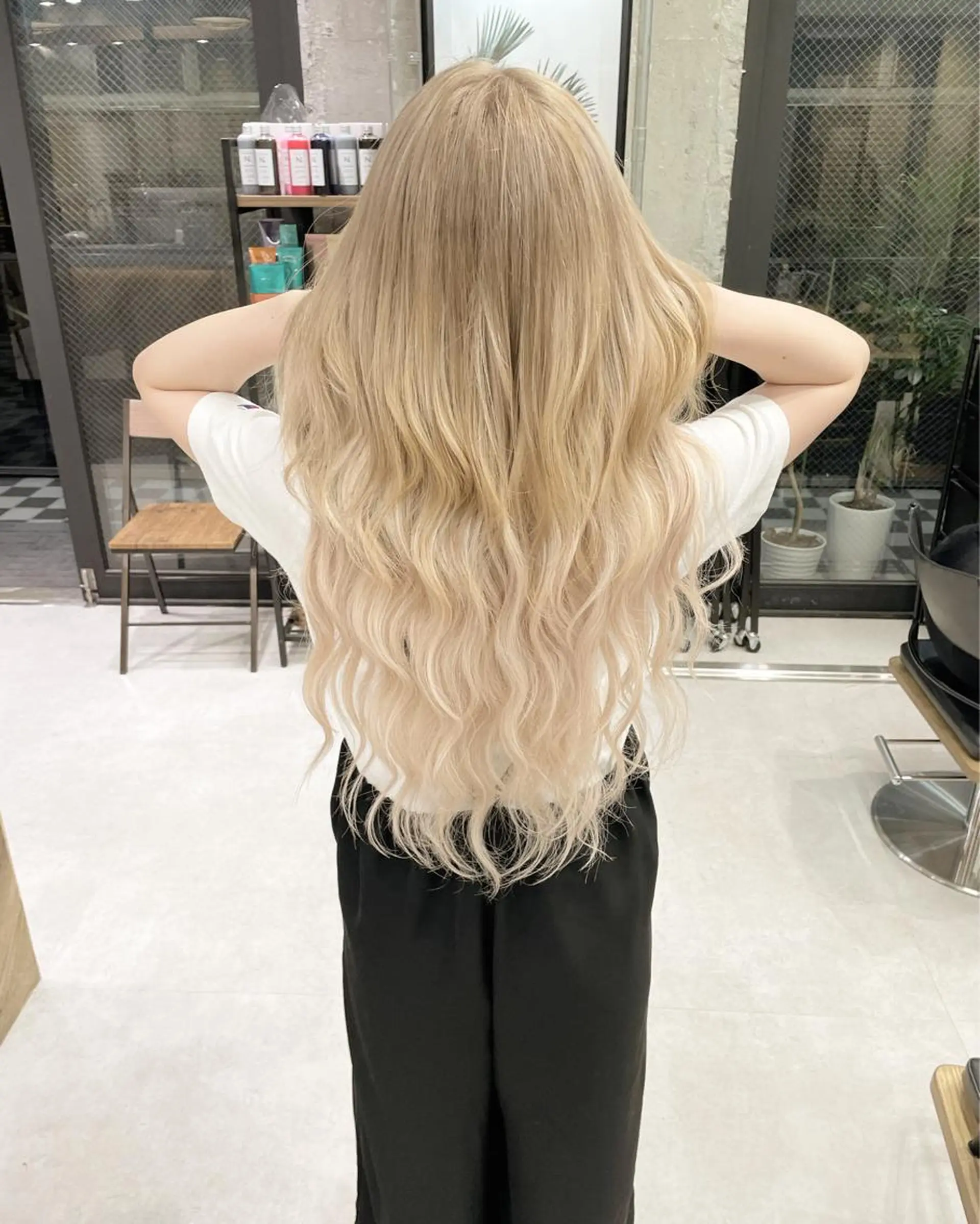 ロング カラー ヘアアレンジ ヘアカラー エクステ TATSUYA アートディレクターのヘアスタイル