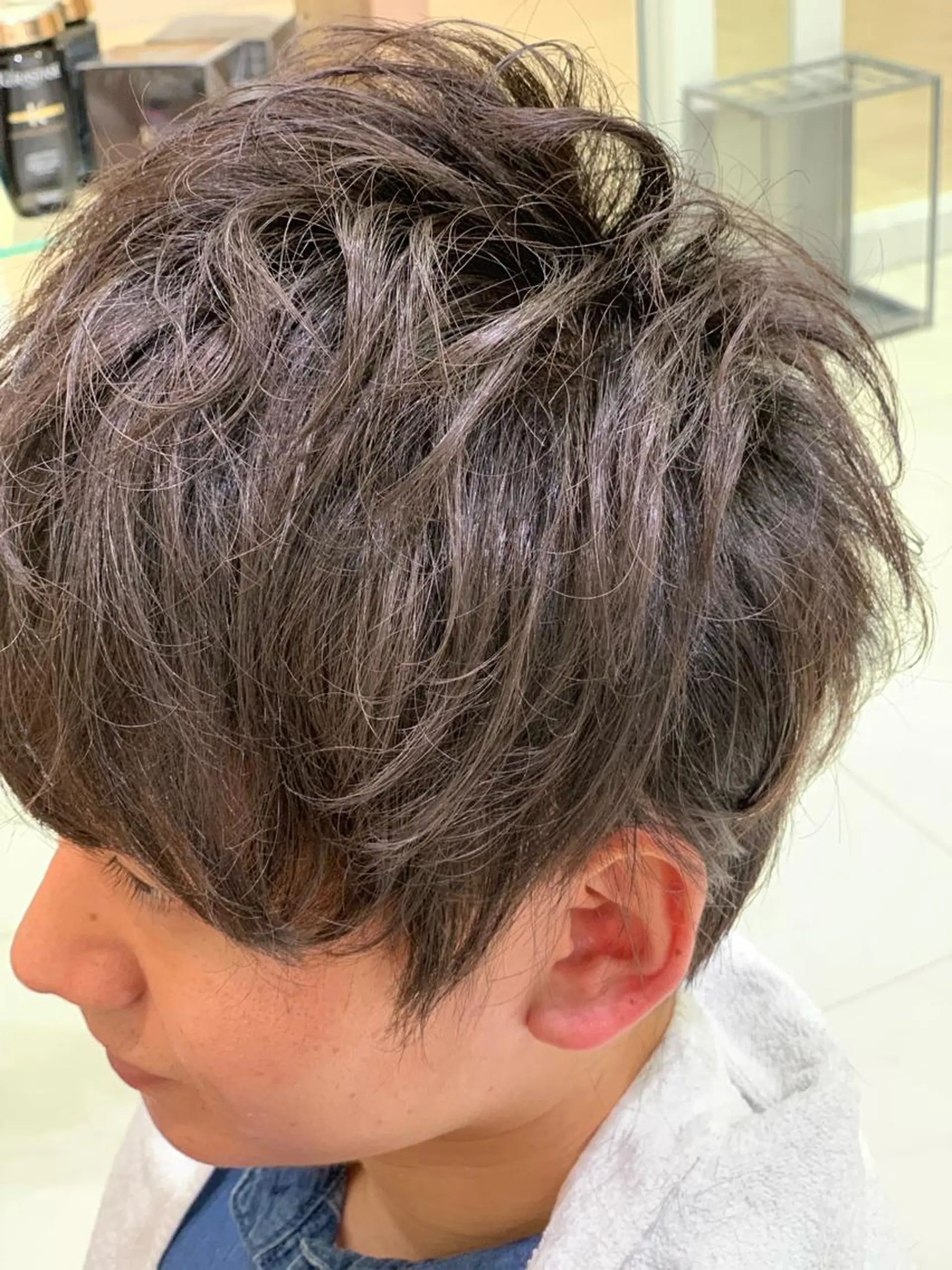 ショート パーマ メンズ マッシュ メンズパーマ レイヤーカット ショートヘア カット パーマ 店長/髪質改善 小早川周大のヘアスタイル