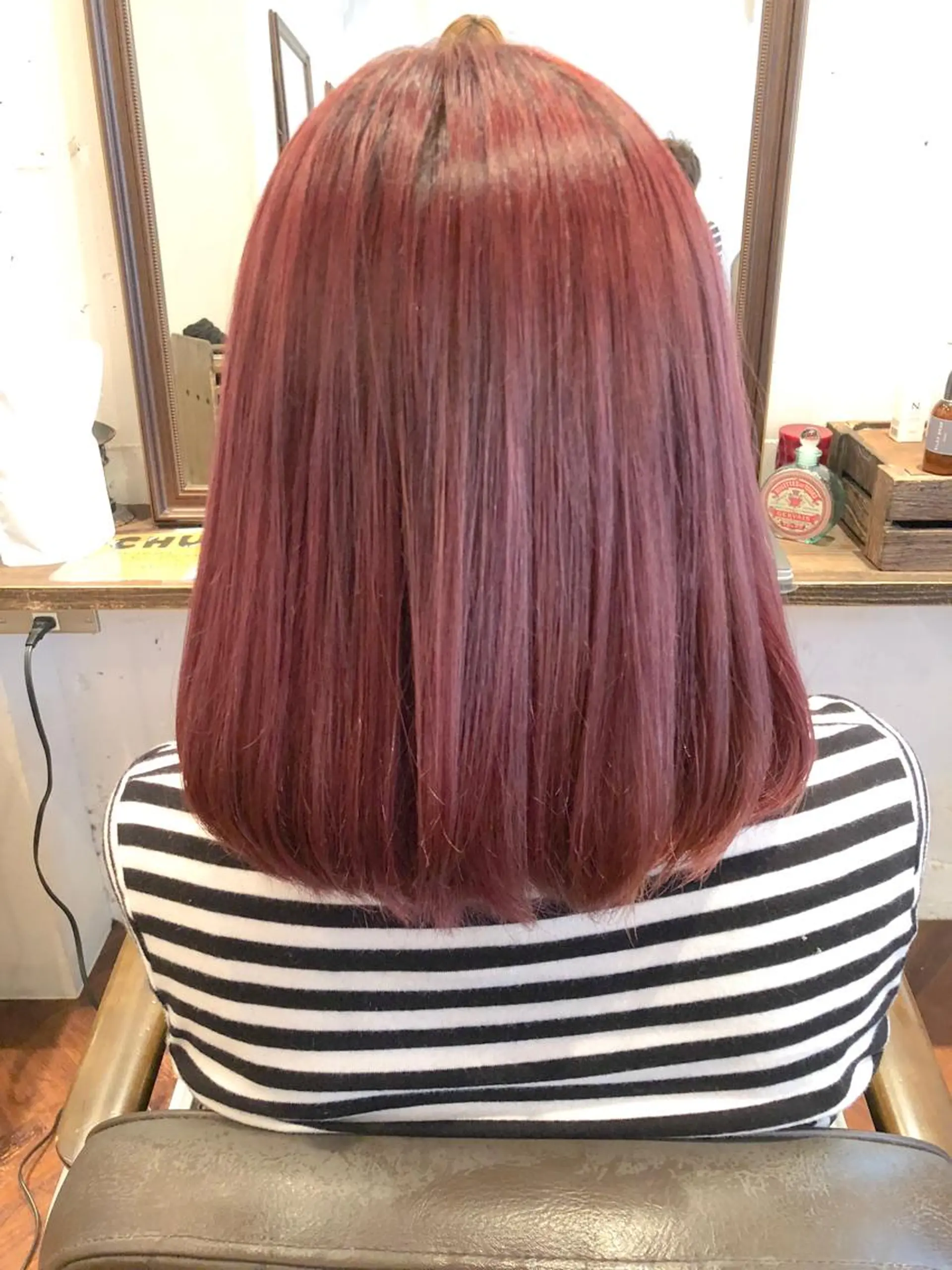 ミディアム カラー ピンクカラー ヘアカラー いしだ みさきのヘアスタイル