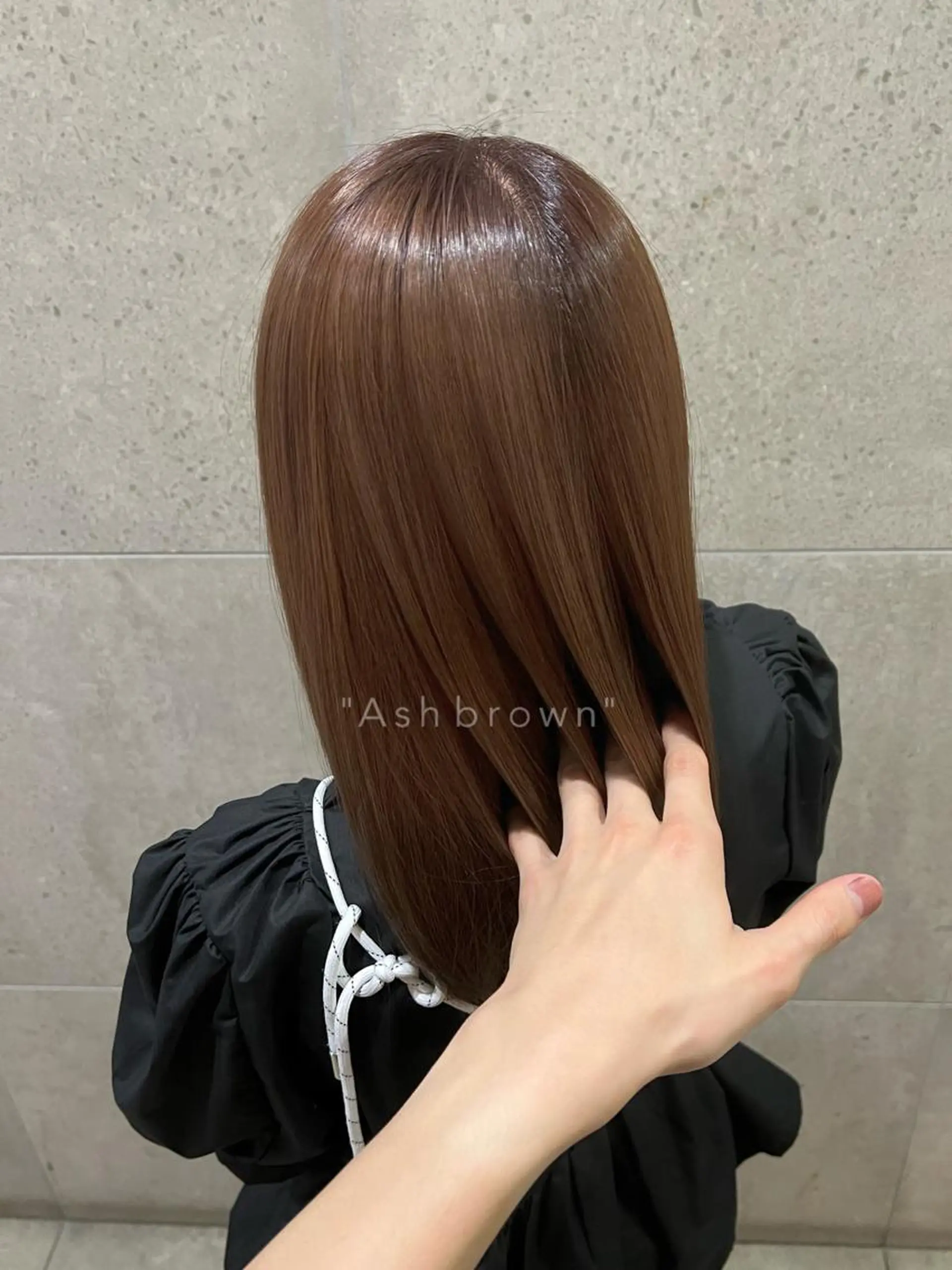 ミディアム カラー アッシュ アッシュブラウン ブラウンカラー カット ヘアカラー トリートメント レイヤーカット／ 髪質改善✨山中優のヘアスタイル