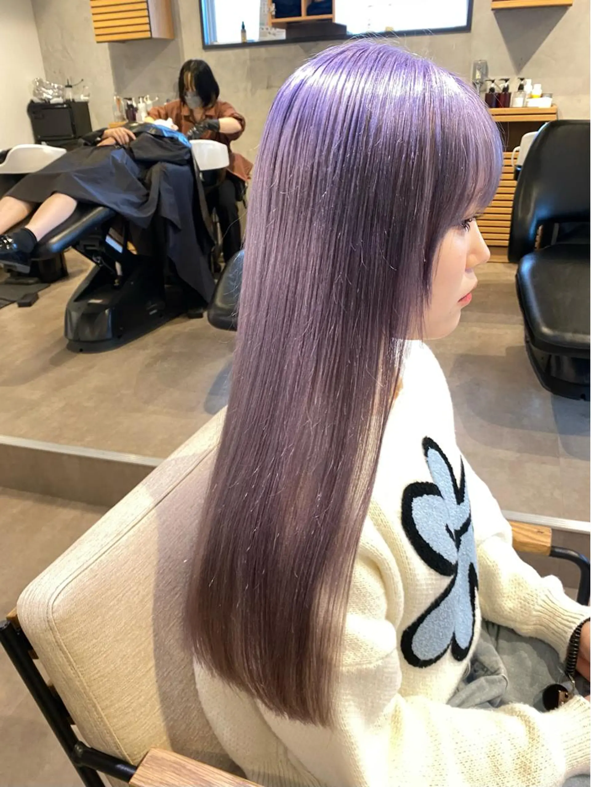 ロング カラー ラベンダーカラー カット ヘアカラー レイヤー特化🪽 yuka【高円寺】のヘアスタイル