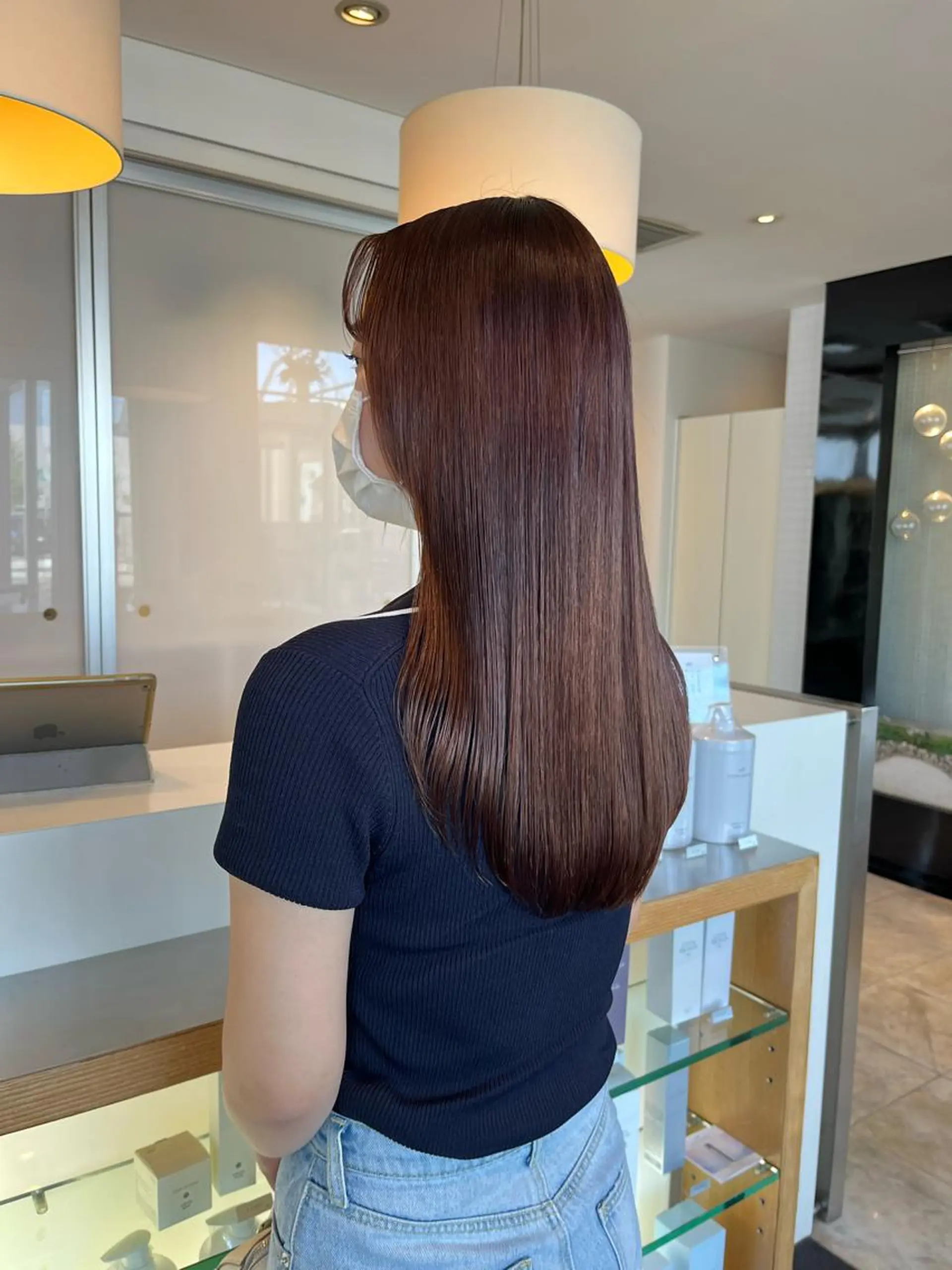 ロング カット ヘアカラー Agu hair grove 金沢八日市店所属・名竹聖治/透明感 カラー/縮毛矯正のヘアスタイル