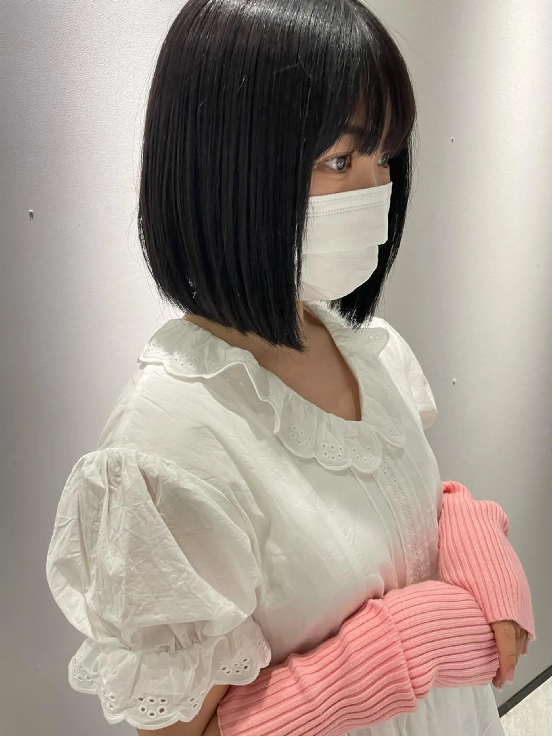 ミディアム カラー カット トリートメント ブリーチ/レイヤー/ コイデリュウセイのヘアスタイル