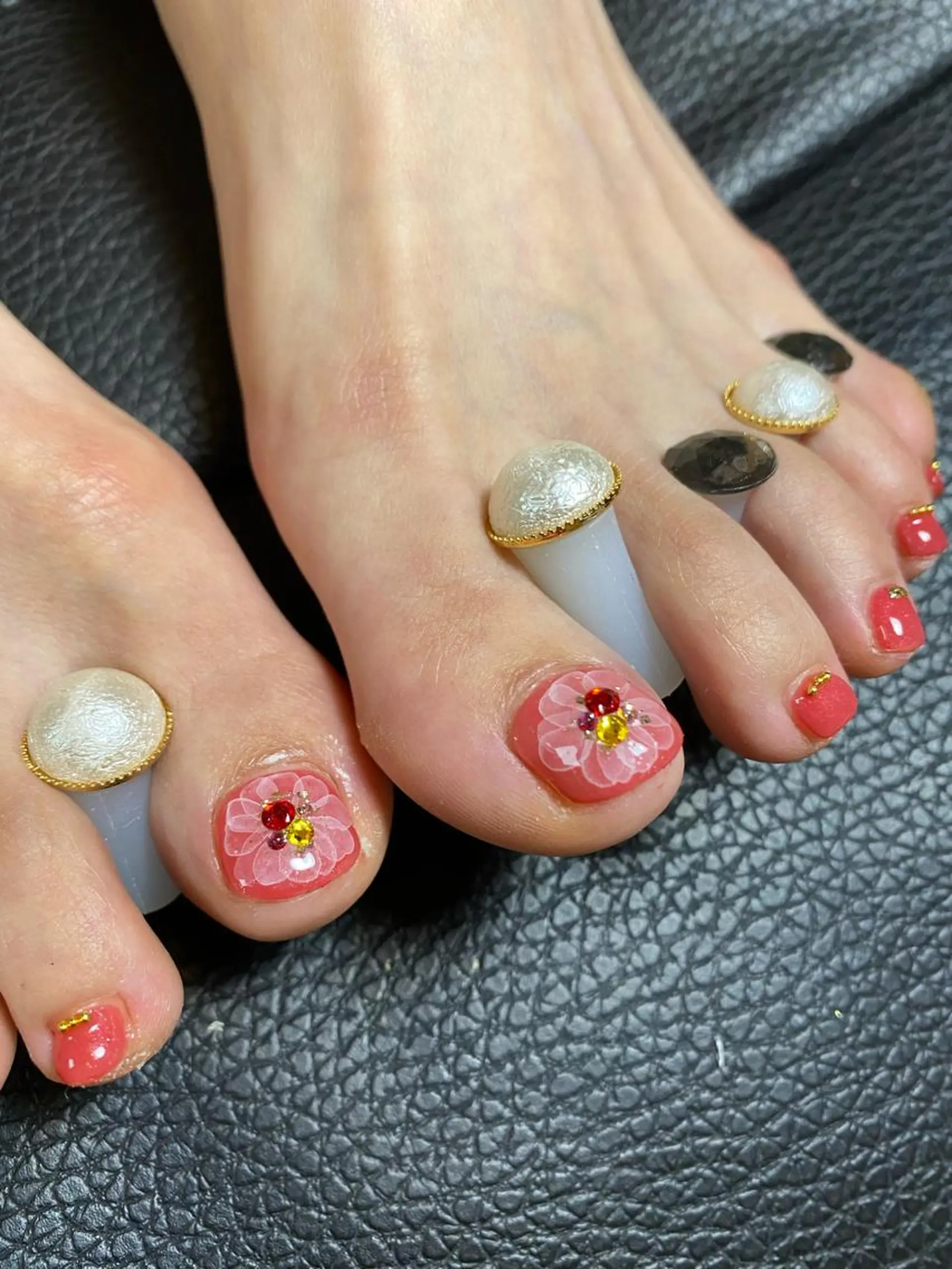 ネイル フラワーネイル ジェルネイル フットネイル SantéNail SAYAKAのネイルデザイン