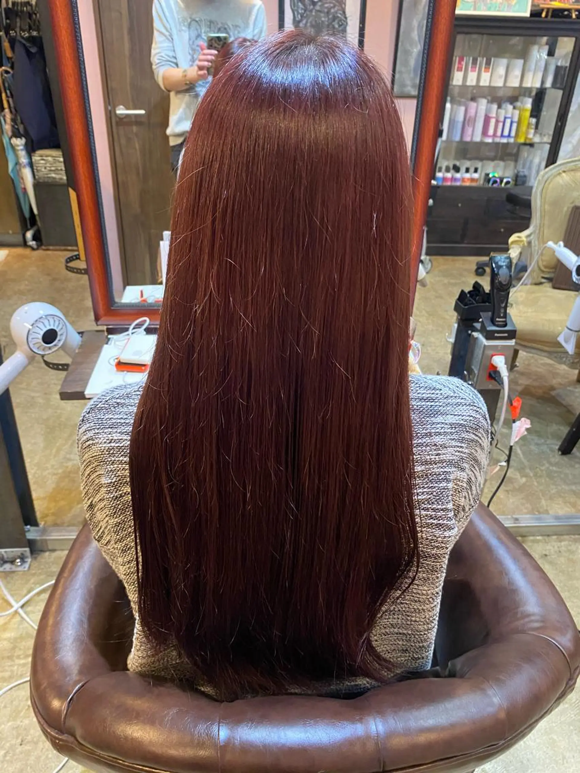 カラー ブラウンカラー レッドカラー isuta 岡本のヘアスタイル