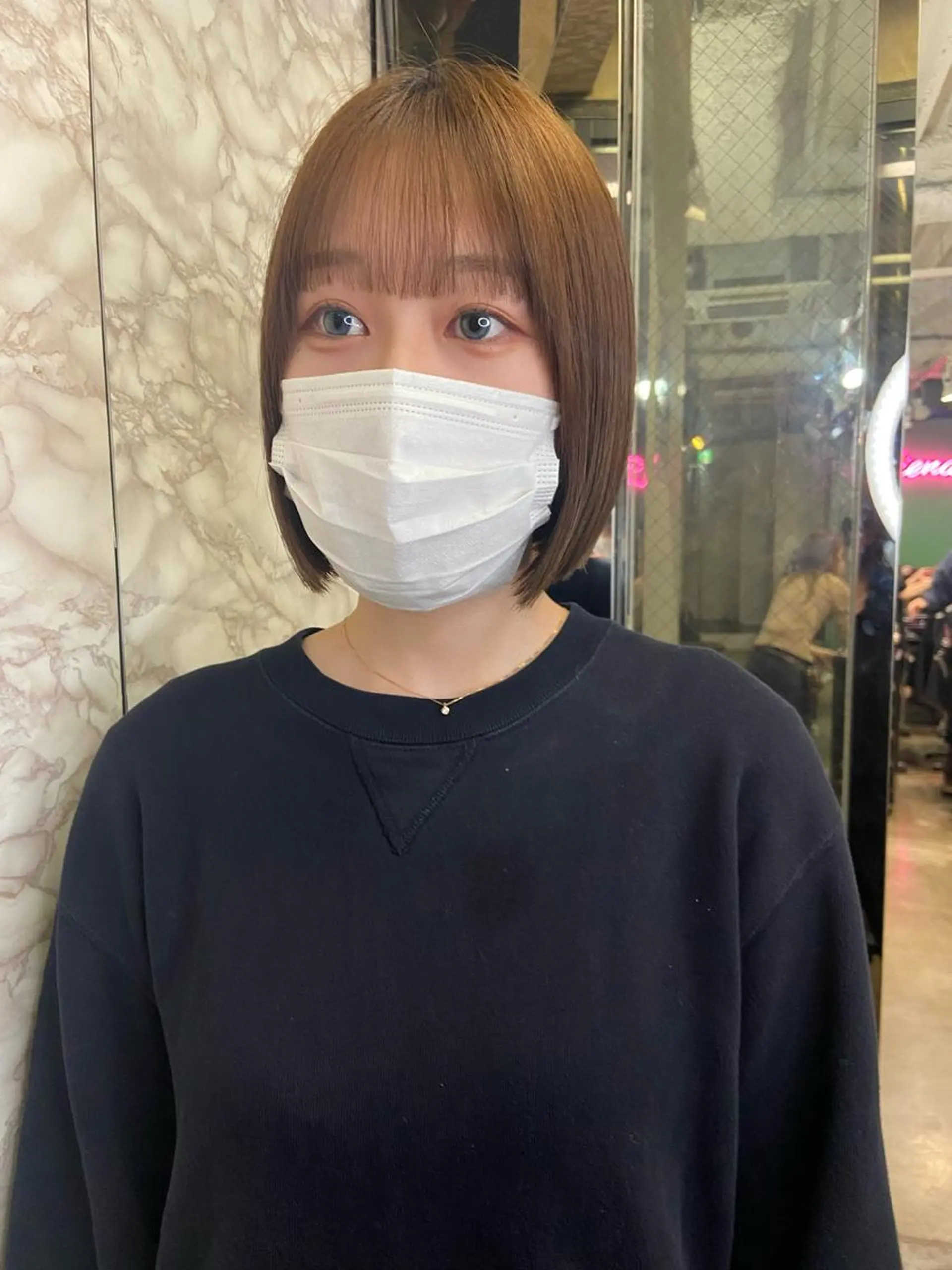 ショート 地毛風艶カラー🌿 喜多夏海のヘアスタイル