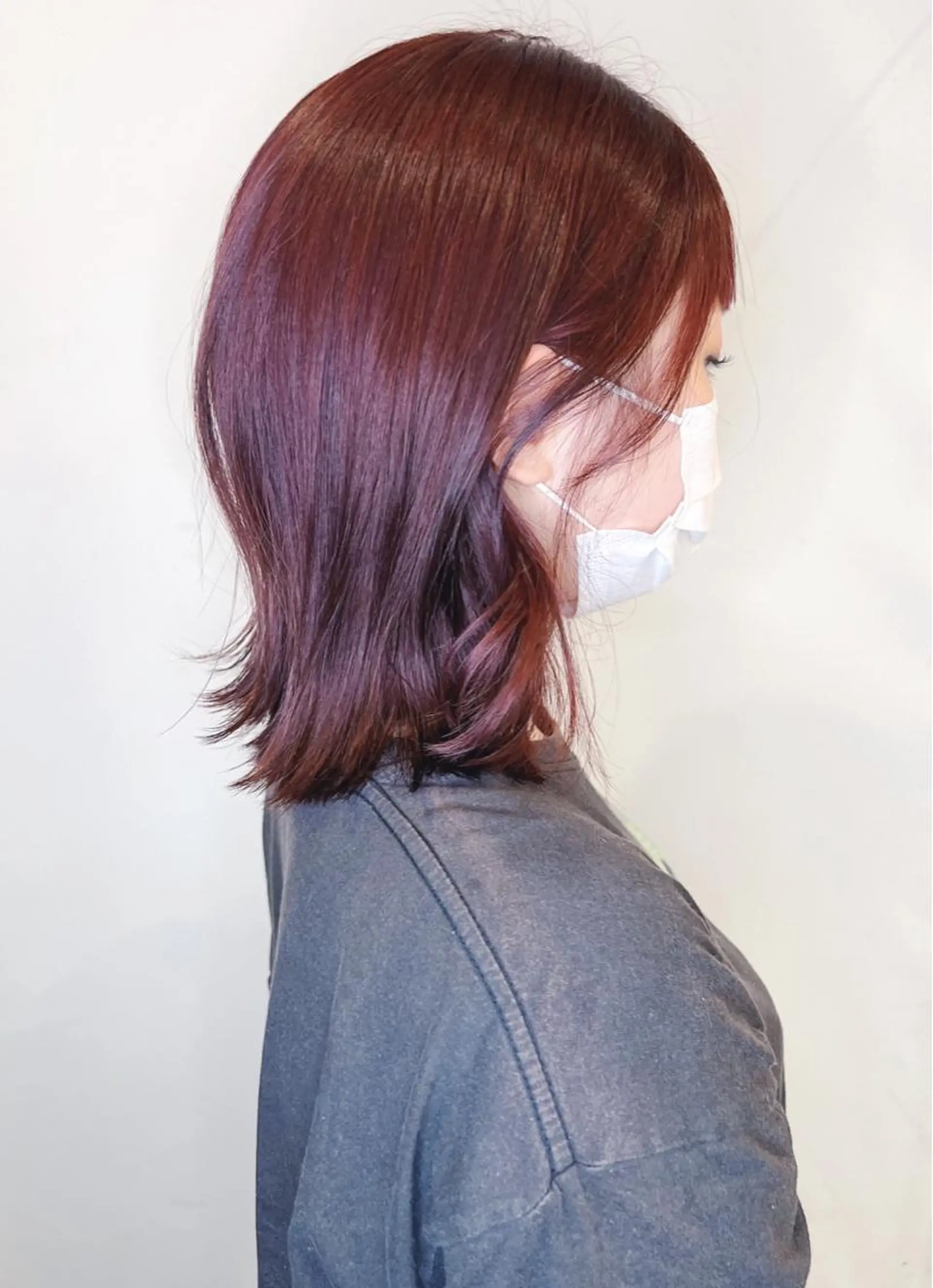 ミディアム カラー パーマ ヘアアレンジ メンズ キッズ 松岡彩華 ボブ /グレージュのヘアスタイル
