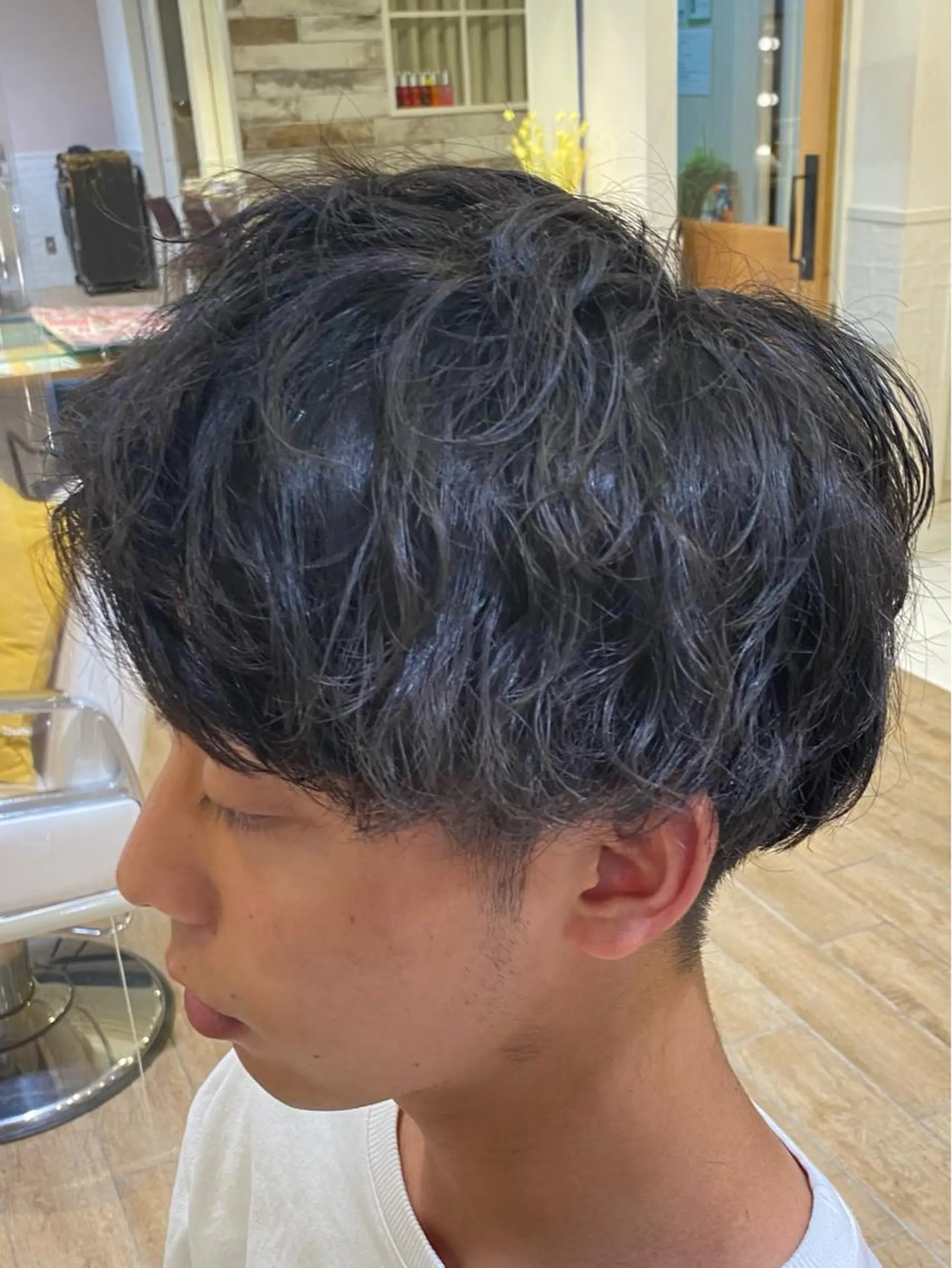 メンズ マッシュ メンズパーマ ✨カラー支持No.1 🧸ワキ カナコ🧸のヘアスタイル