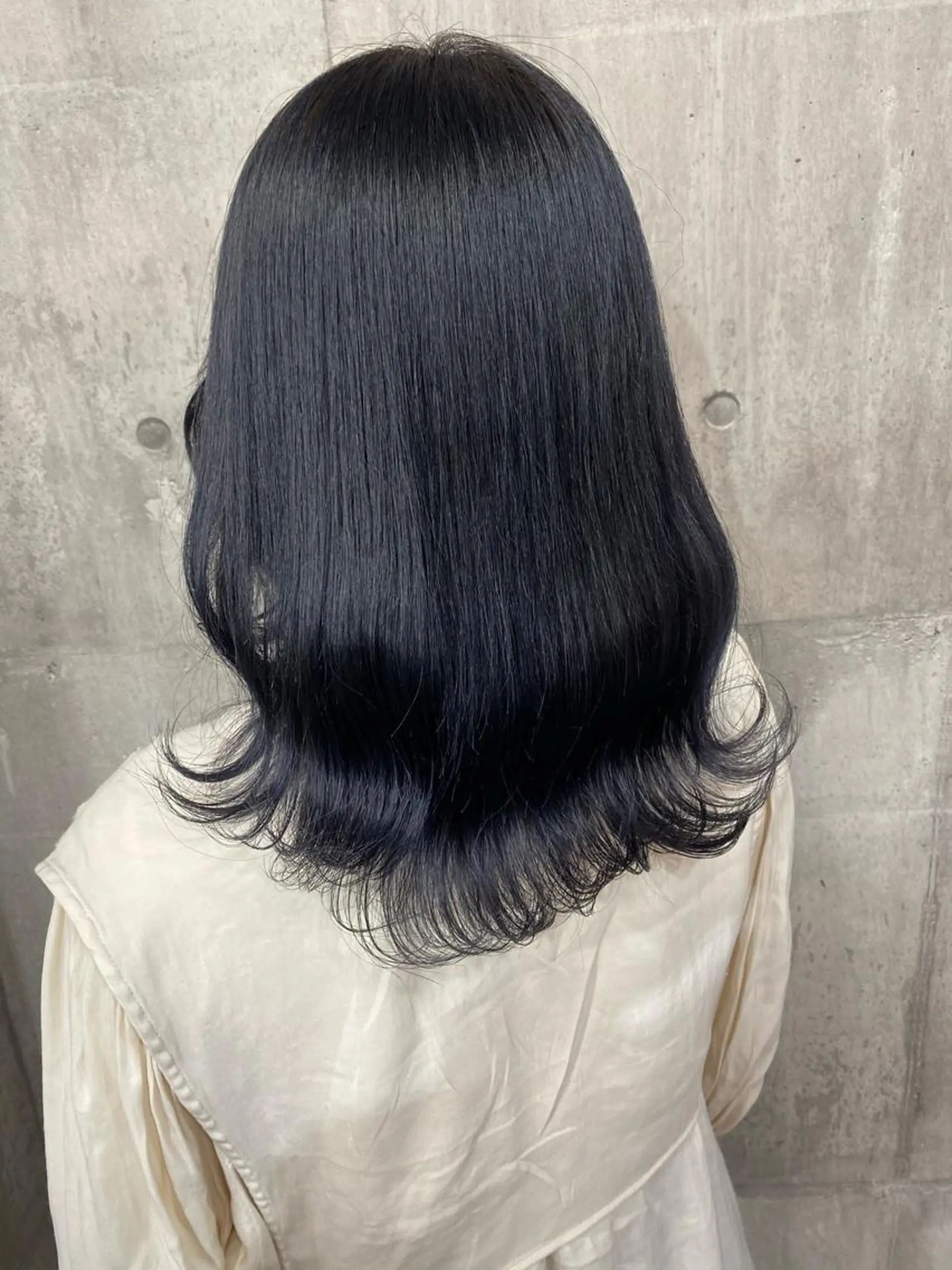 セミロング カラー ブルーカラー SHURI❤️‍🔥 中/韓mix ♡のヘアスタイル