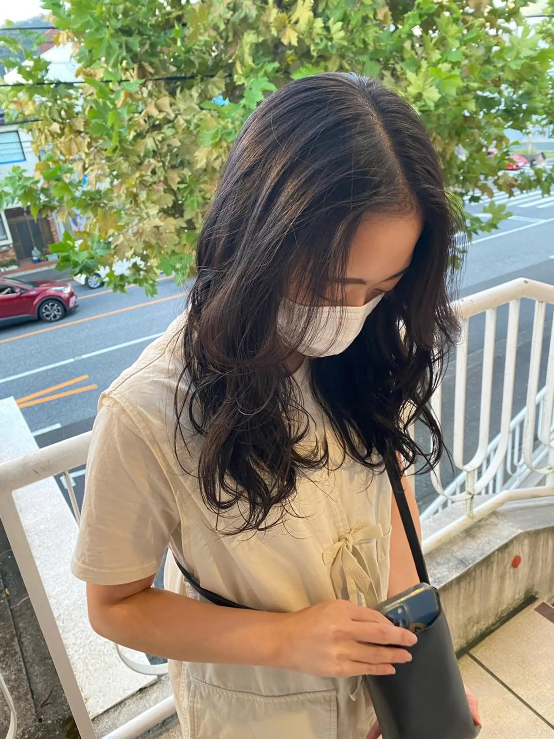 セミロング 韓国風ヘア レイヤーカット レイヤー/顔まわり 縮毛矯正/月城宏清のヘアスタイル